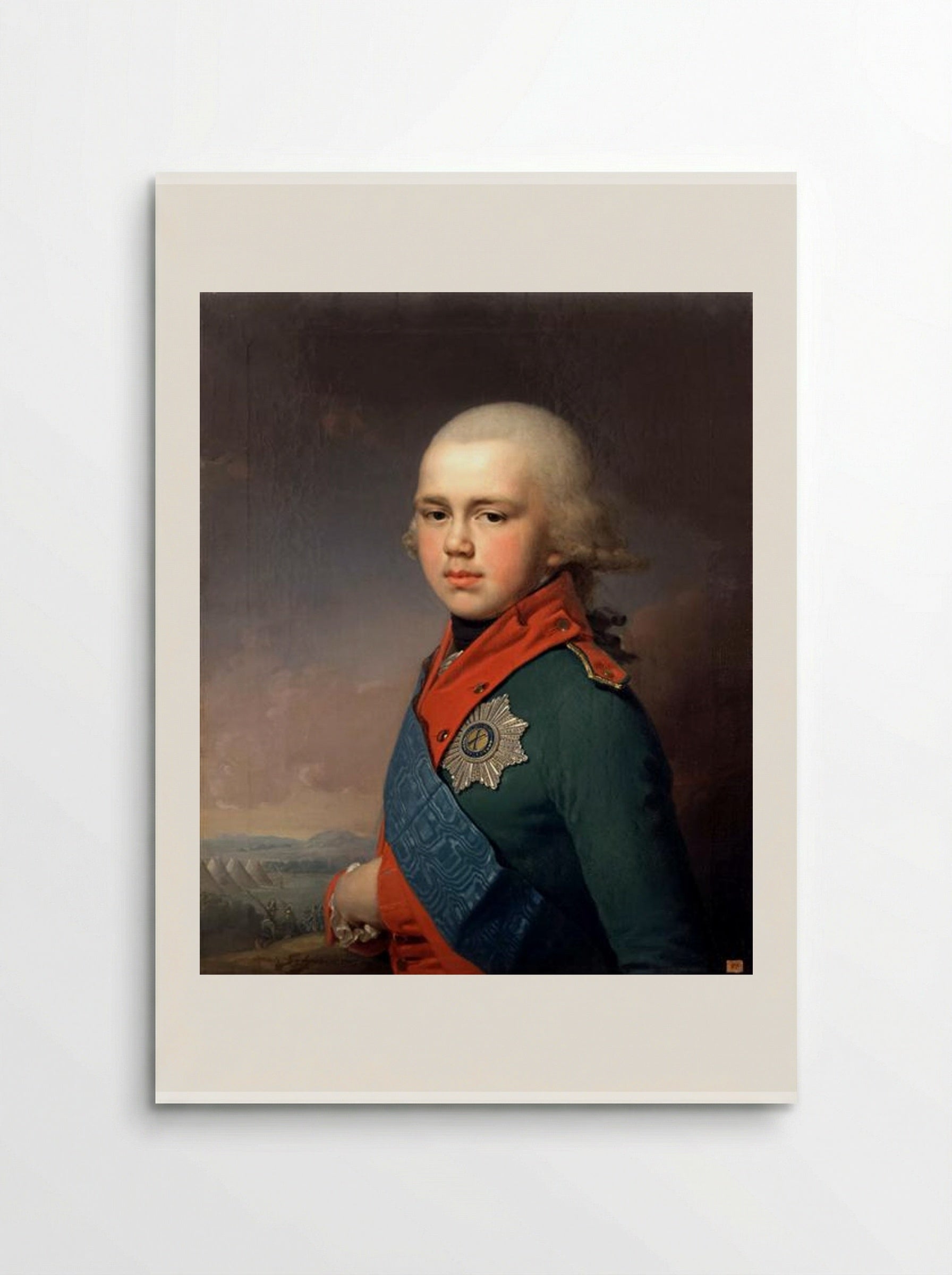 Portrait of Grand Duke Konstantin Pavlovich - Vladimir Borovikovsky - Poster