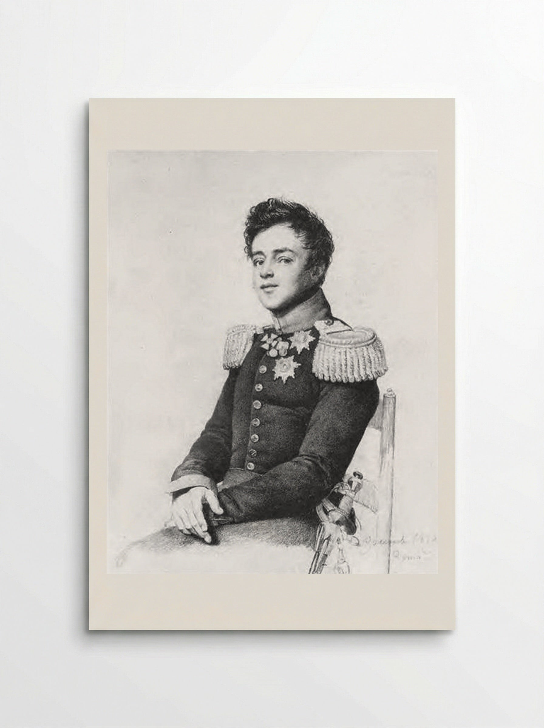 Portrait of Grand Duke Michael Pavlovich of Russia - Orest Kiprensky - Poster