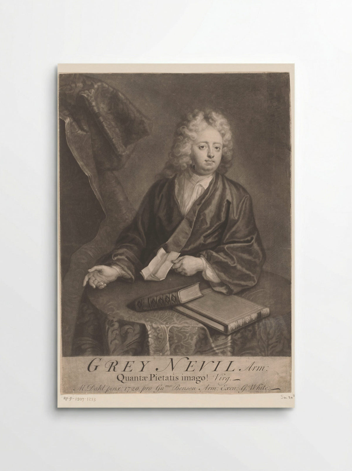 Portrait of Grey Nevil - George White - Poster