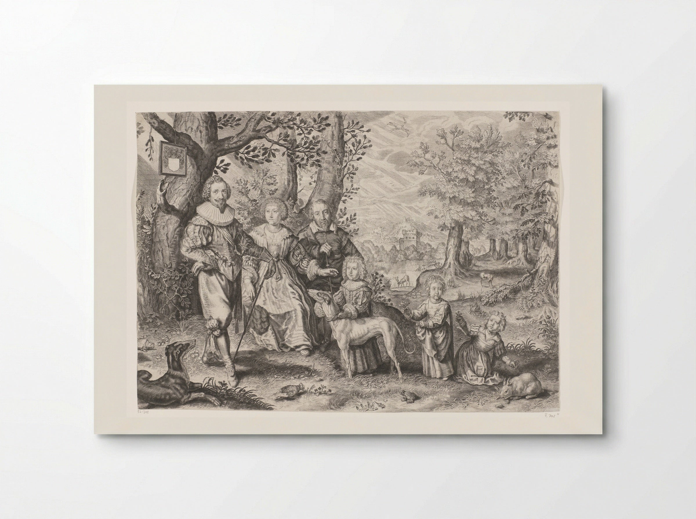 Portrait of Guy Michel Lejay and his Family - Crispijn van de Passe (II) - Poster