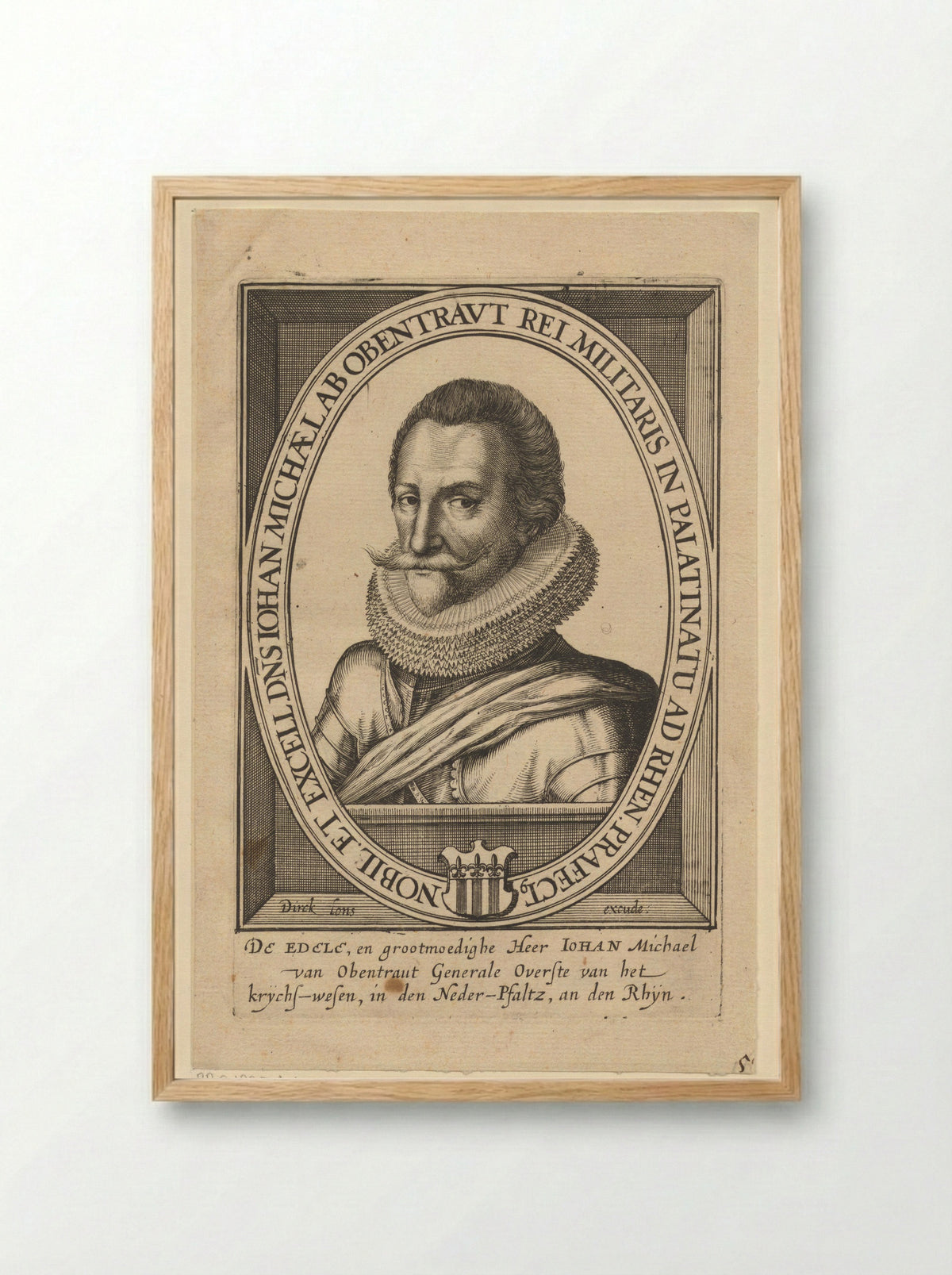 Portrait of Hans Michael Elias von Obentraut - Dirk Eversen Lons - Framed Print Wood