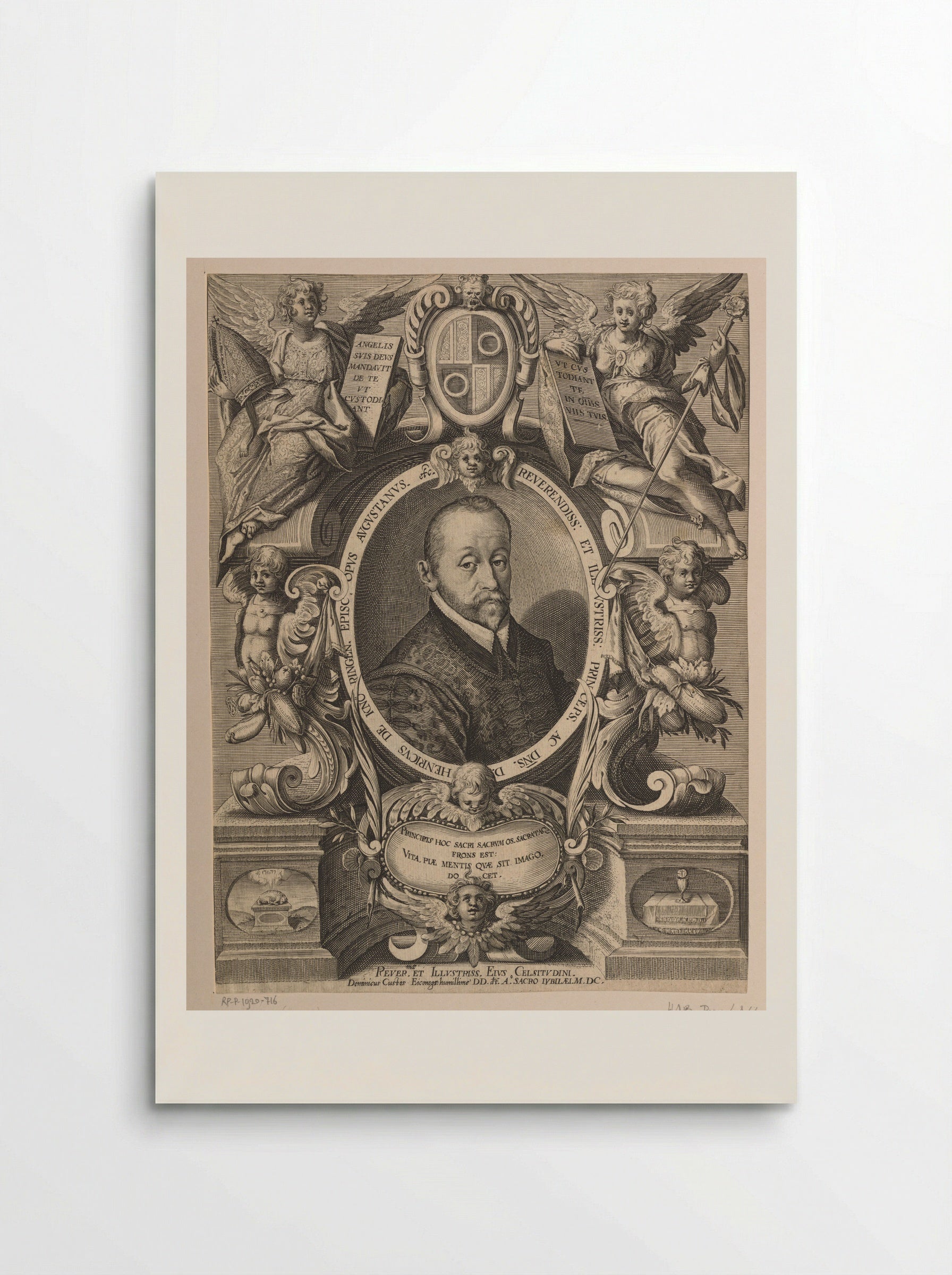 Portrait of Heinrich von Knöringen, Bishop of Augsburg - Dominicus Custos - Poster