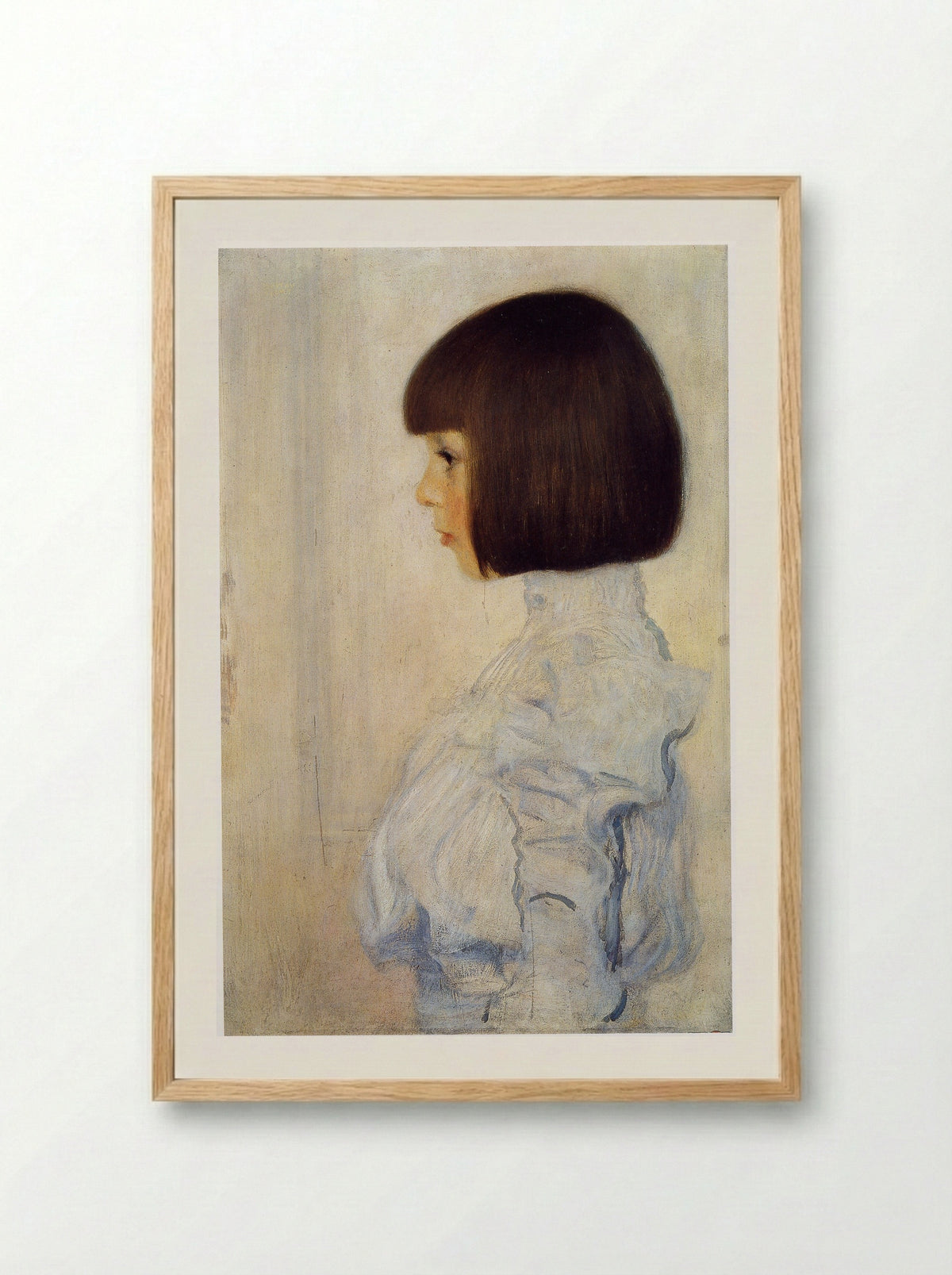 Portrait of Helene Klimt - Gustav Klimt - Framed Print Wood