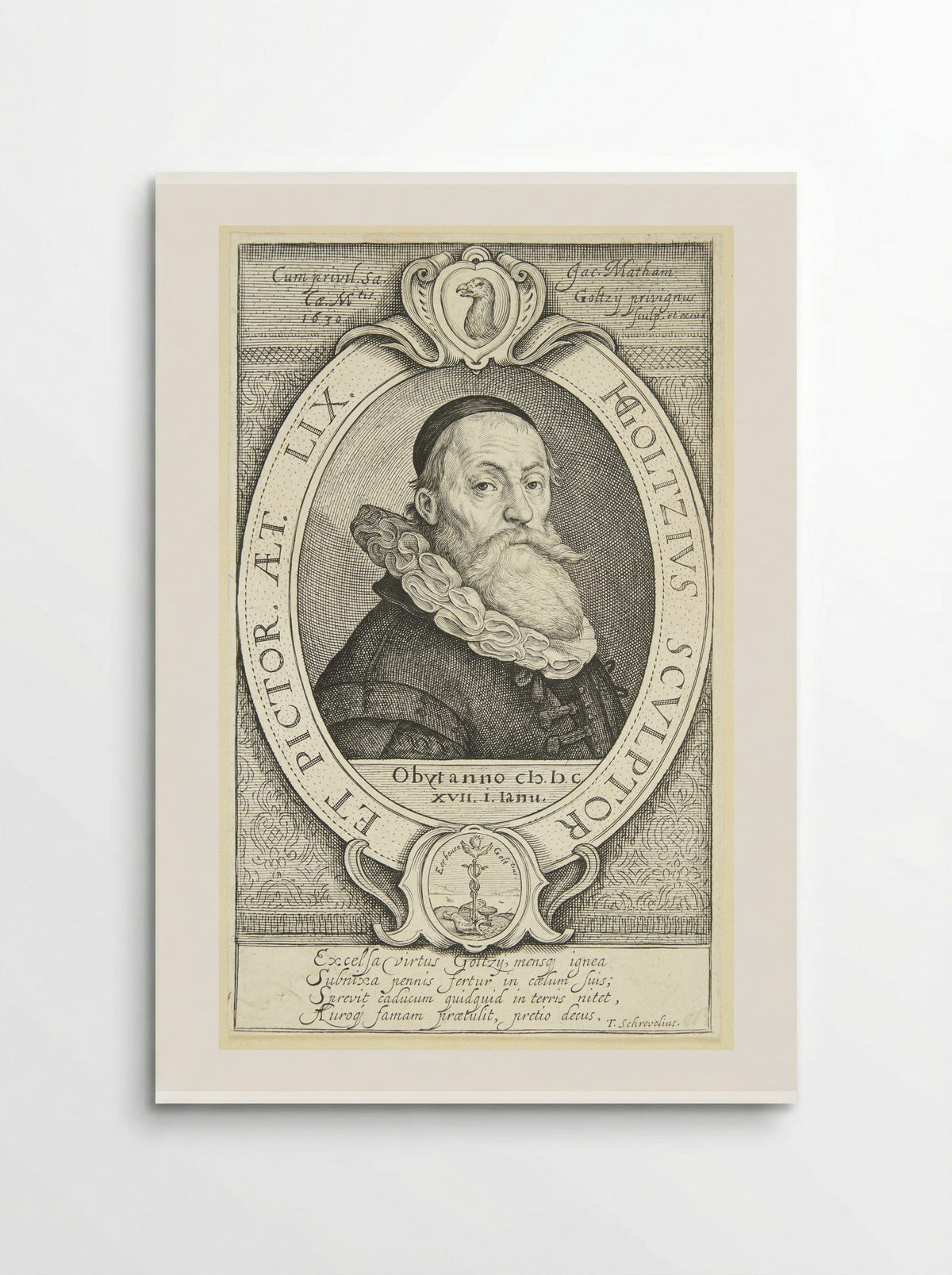 Portrait of Hendrick Goltzius - Jacob Matham - Poster