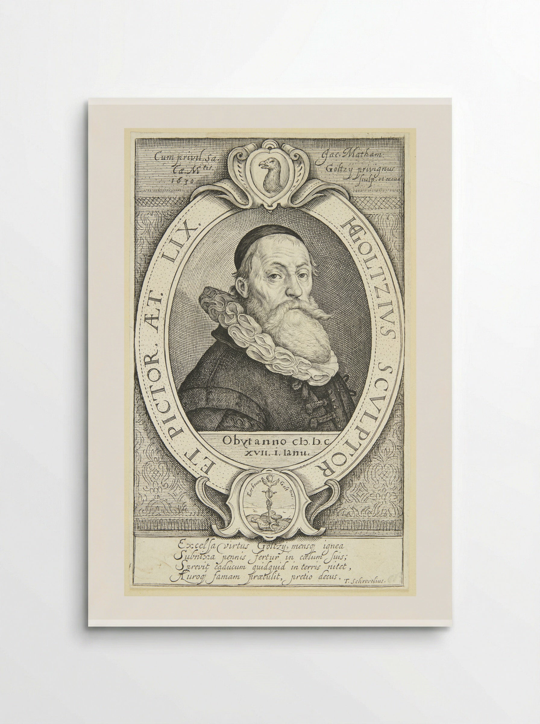 Portrait of Hendrick Goltzius - Jacob Matham - Poster