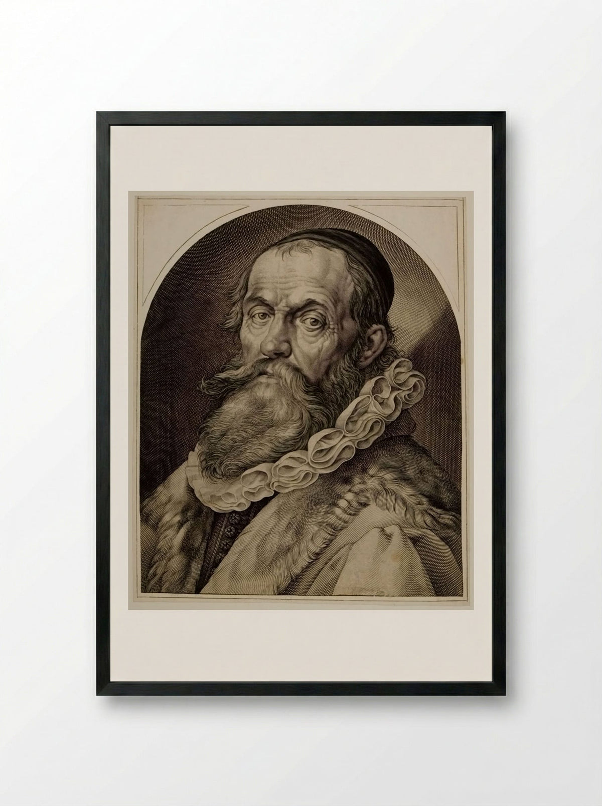 Portrait of Hendrik Goltzius - Jan Harmensz. Muller - Framed Print Black