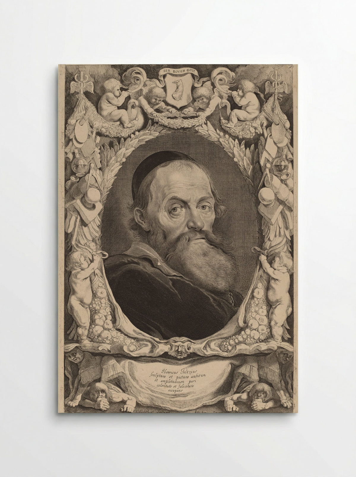 Portrait of Hendrik Goltzius - Jonas Suyderhoef - Poster