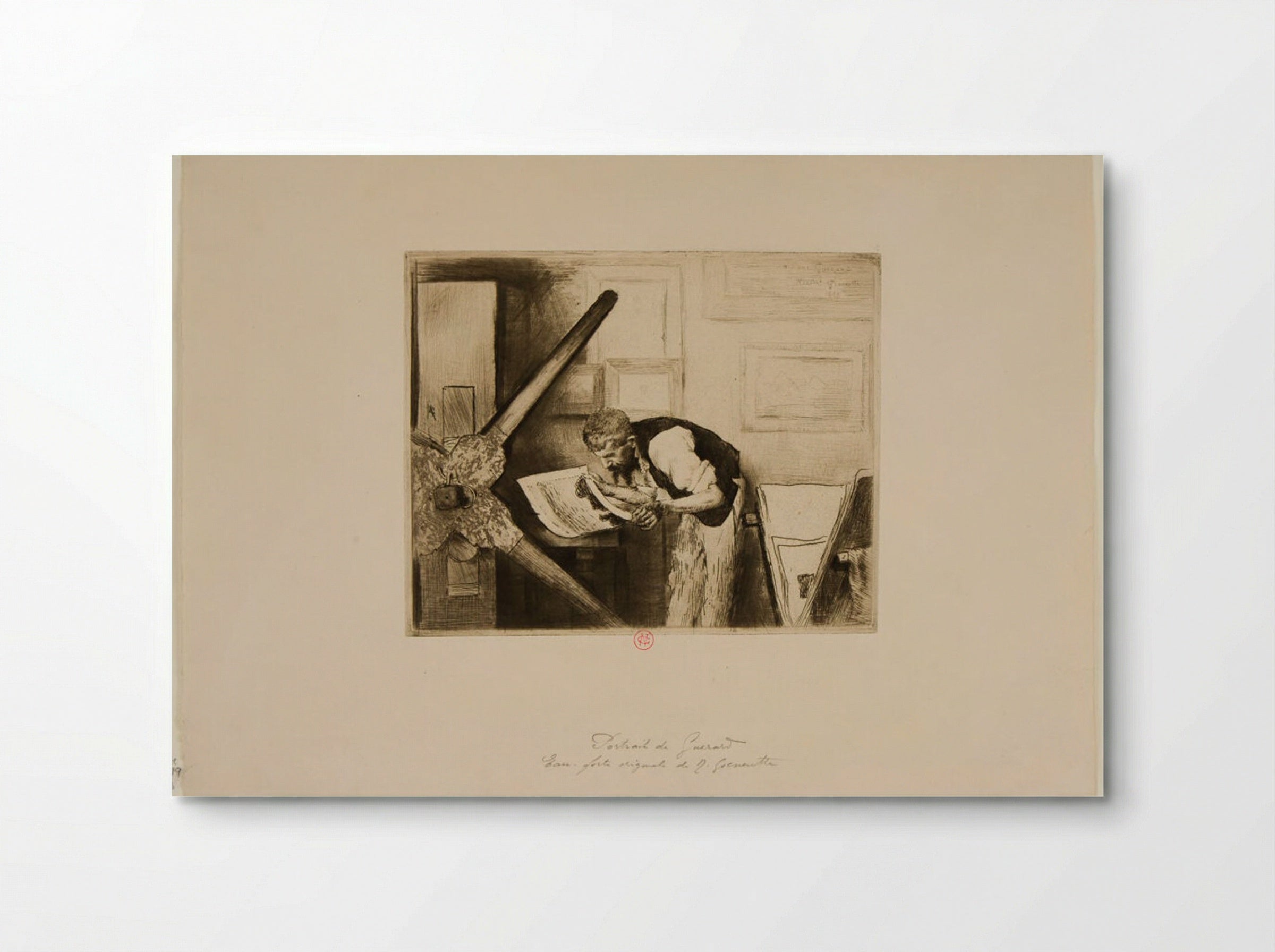 Portrait of Henri-Charles Guérard - Norbert Goeneutte - Poster