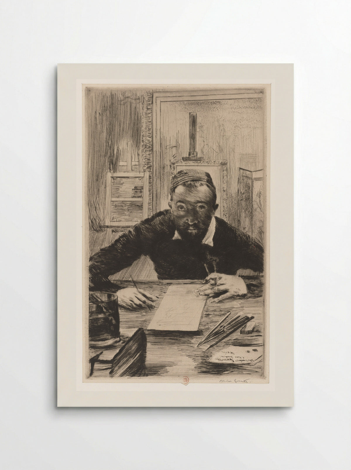 Portrait of Henri Charles Guérard - Norbert Goeneutte - Poster