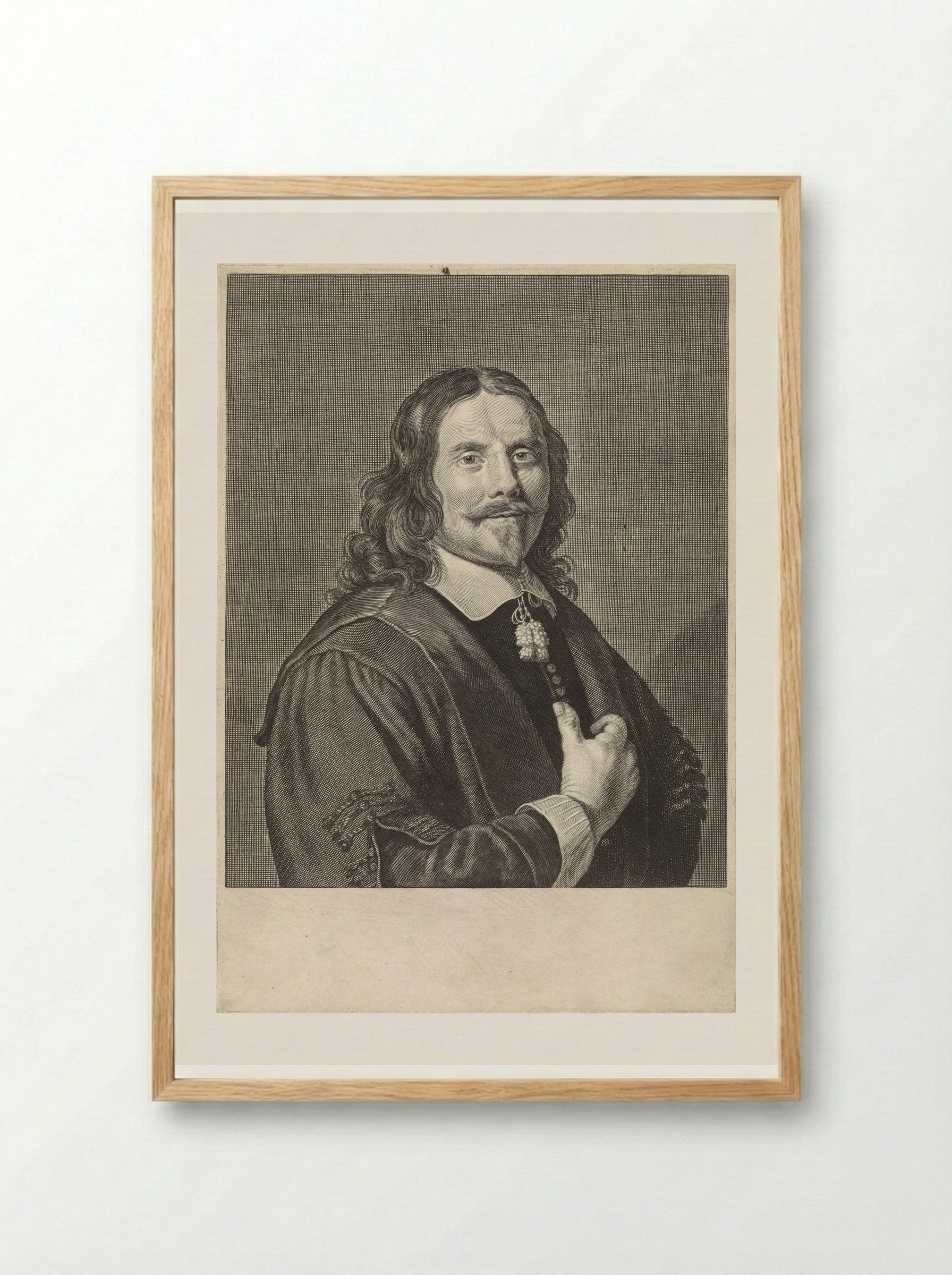 Portrait of Henricus Regius - Theodor Matham - Framed Print Wood