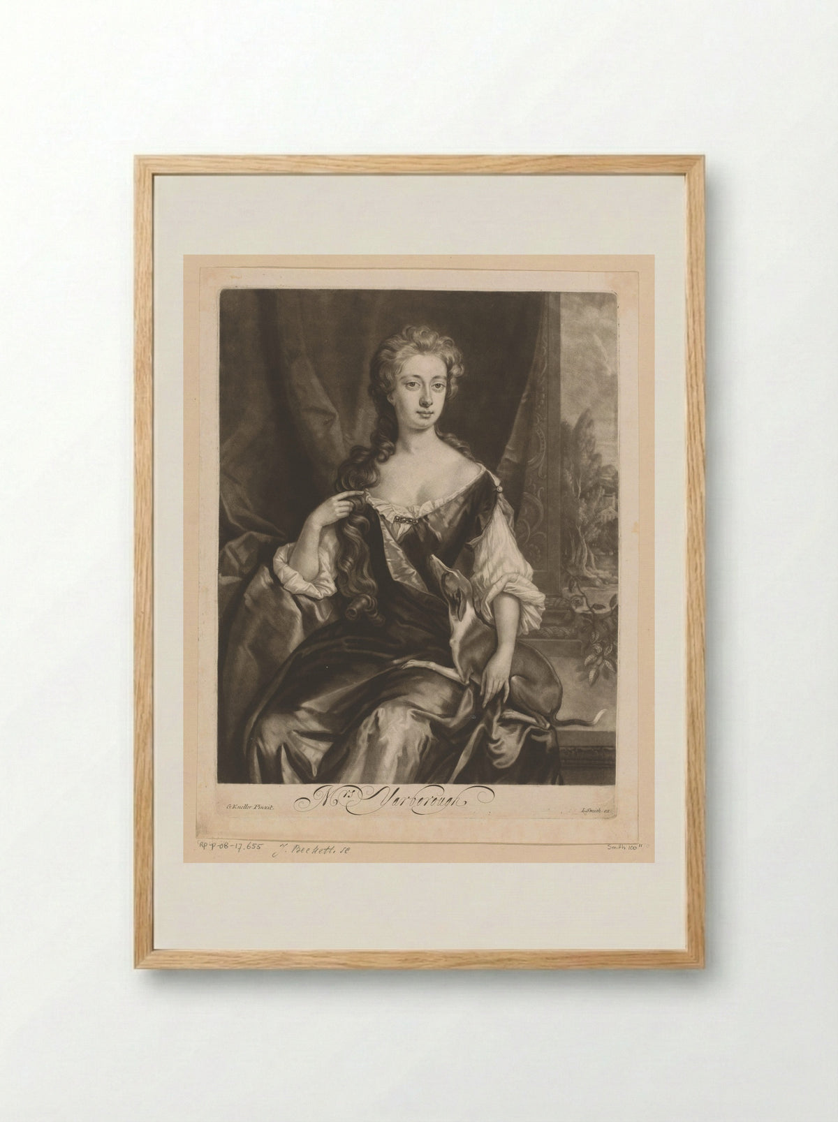 Portrait of Henrietta Maria Yarborough - Isaac Beckett - Framed Print Wood