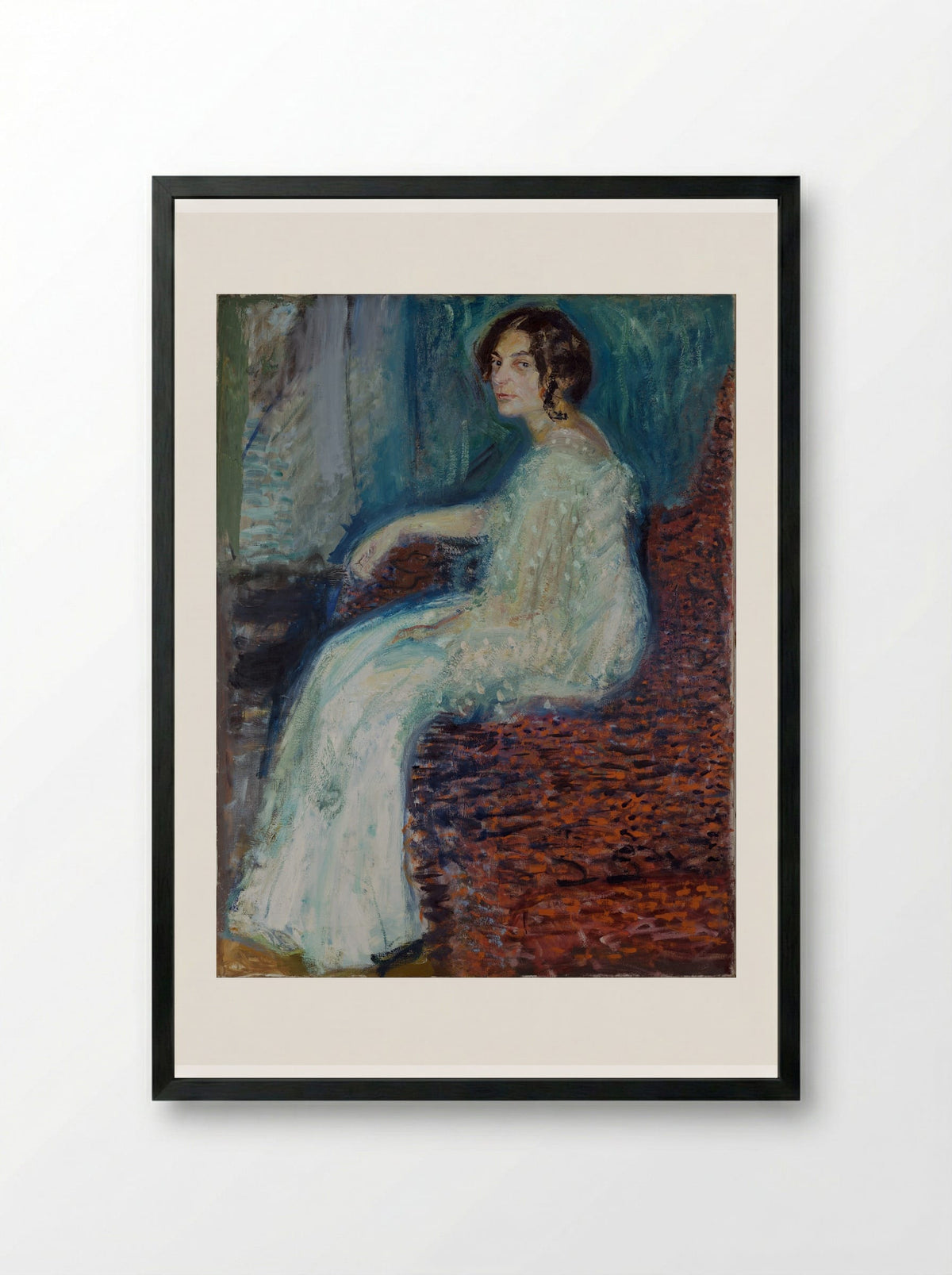 Portrait of Henryka Cohn - Richard Gerstl - Framed Print Black