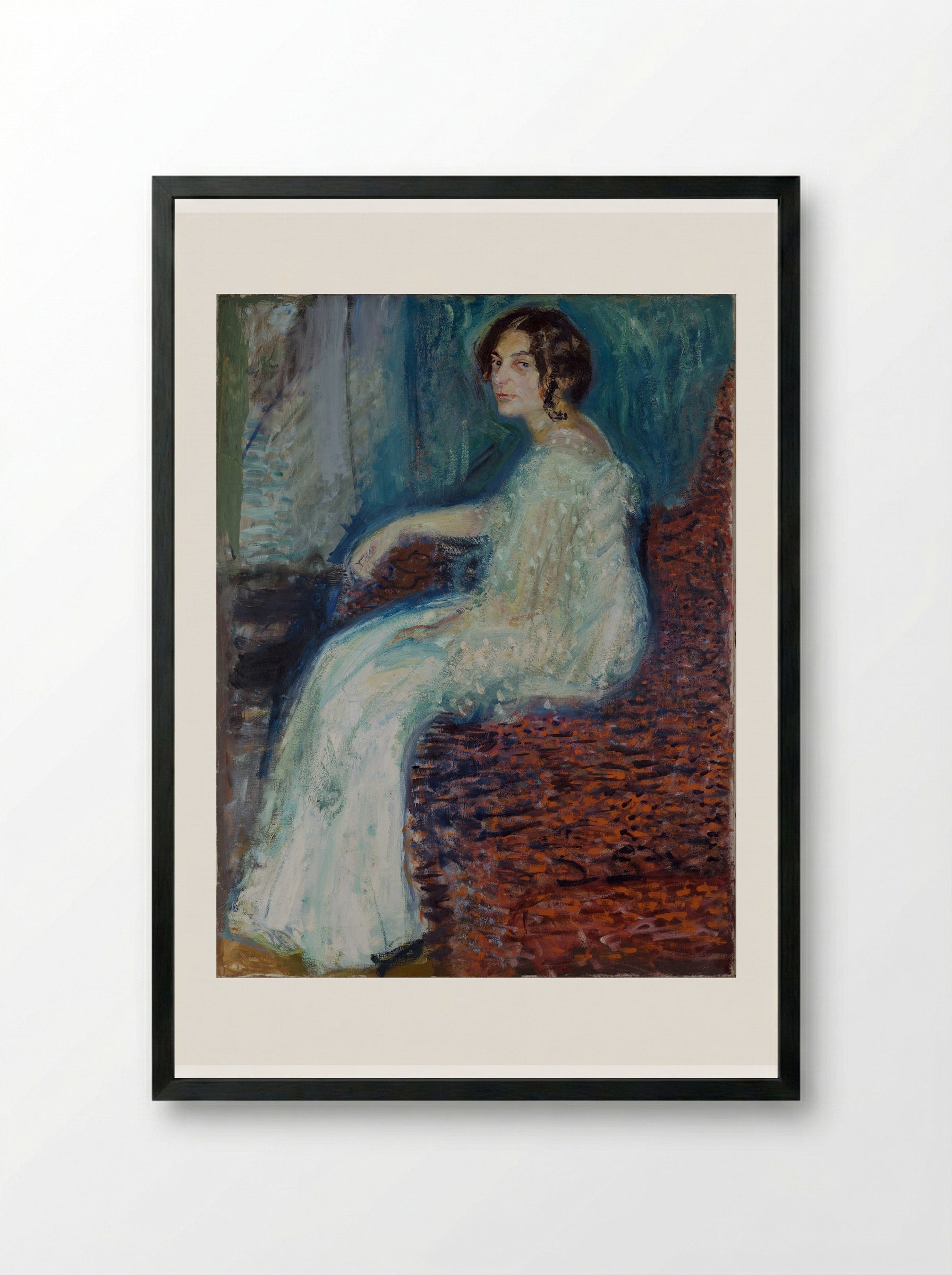 Portrait of Henryka Cohn - Richard Gerstl - Framed Print Black