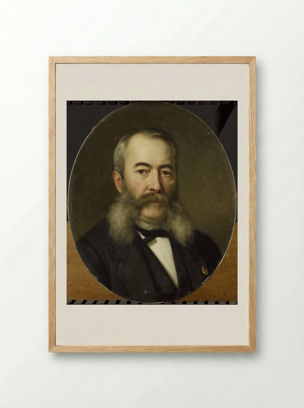 Portrait of Herman Frederik Carel ten Kate - Johan Heinrich Neuman - Framed Print Wood