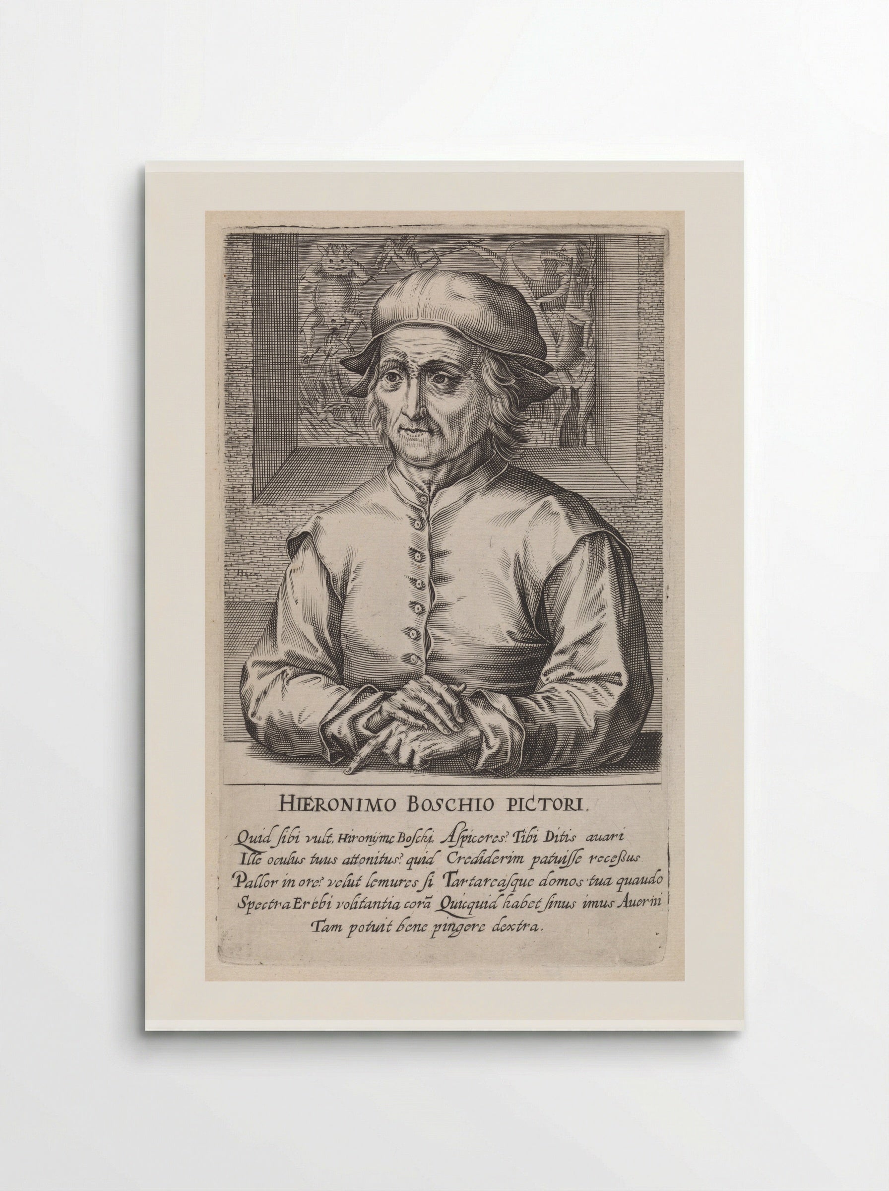 Portrait of Hieronymus Bosch - Hendrick Hondius (I) - Poster