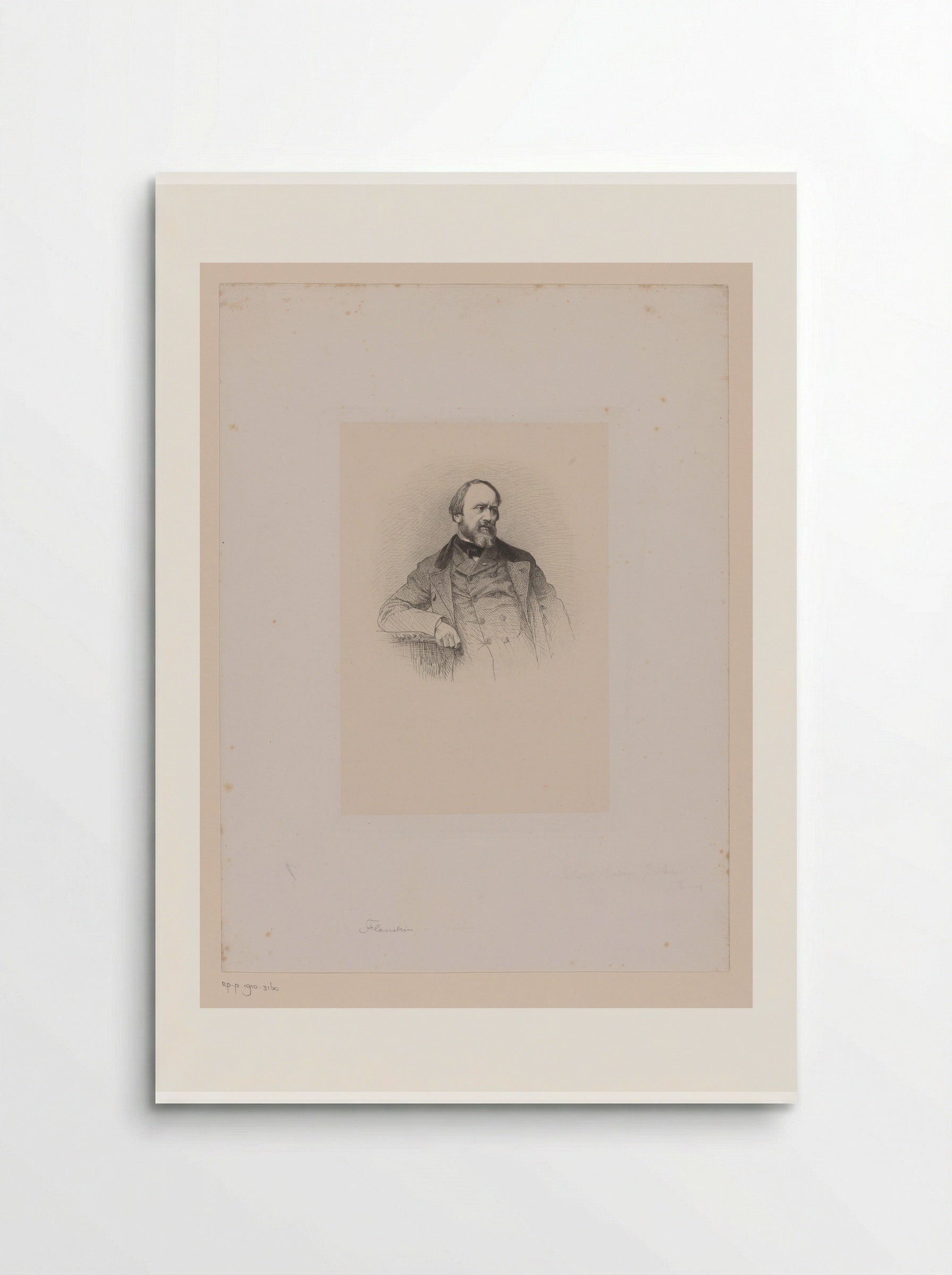 Portrait of Hippolyte Flandrin - Léopold Flameng - Poster