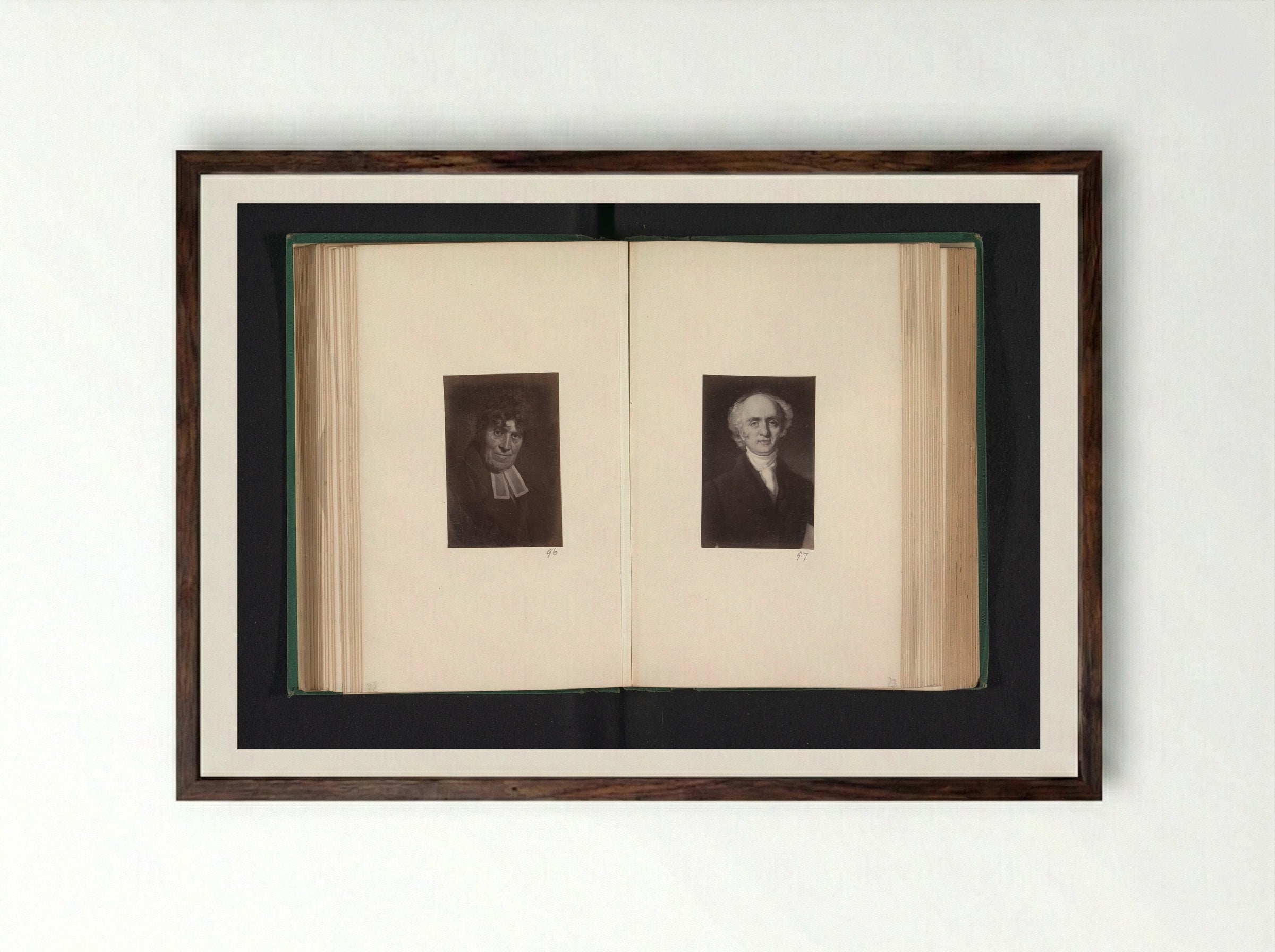 Portrait of Hugh Heugh - Thomas Annan - Framed Print Dark Wood