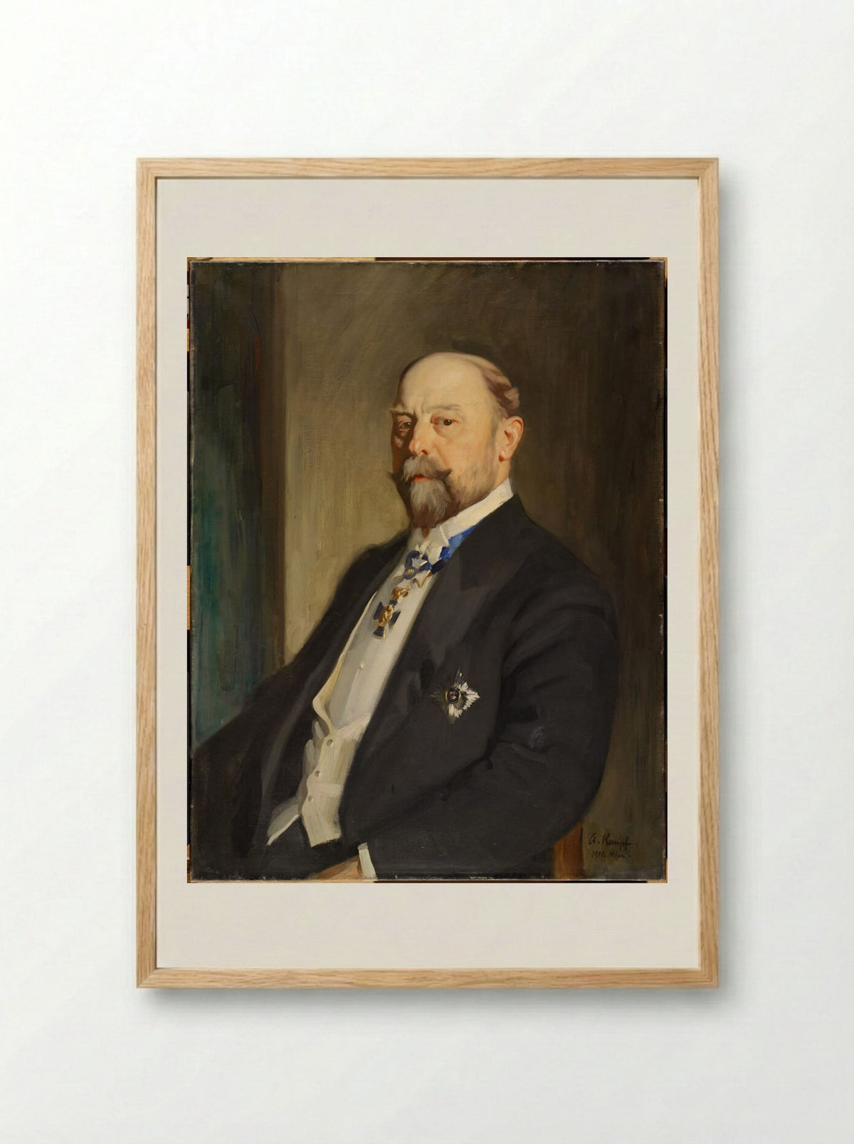Portrait of Hugo Reisinger - Arthur Kampf - Framed Print Wood