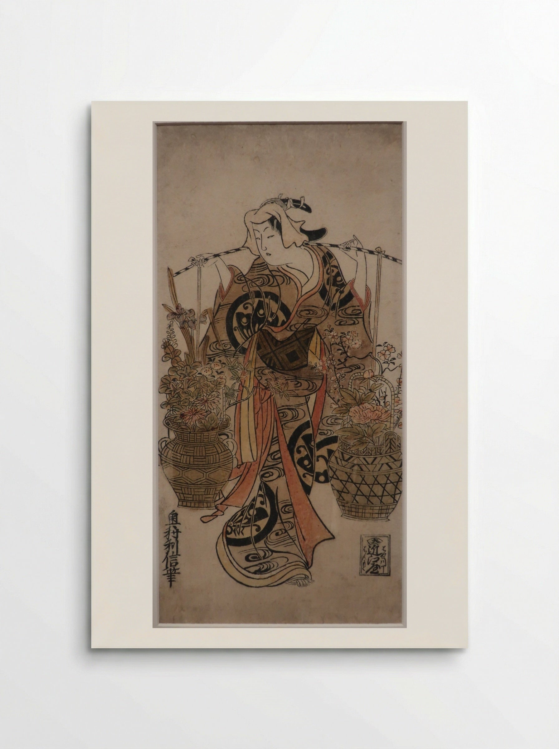 Portrait of Ichimura Takenojō and Sanjō Kantarō - Okumura Toshinobu - Poster