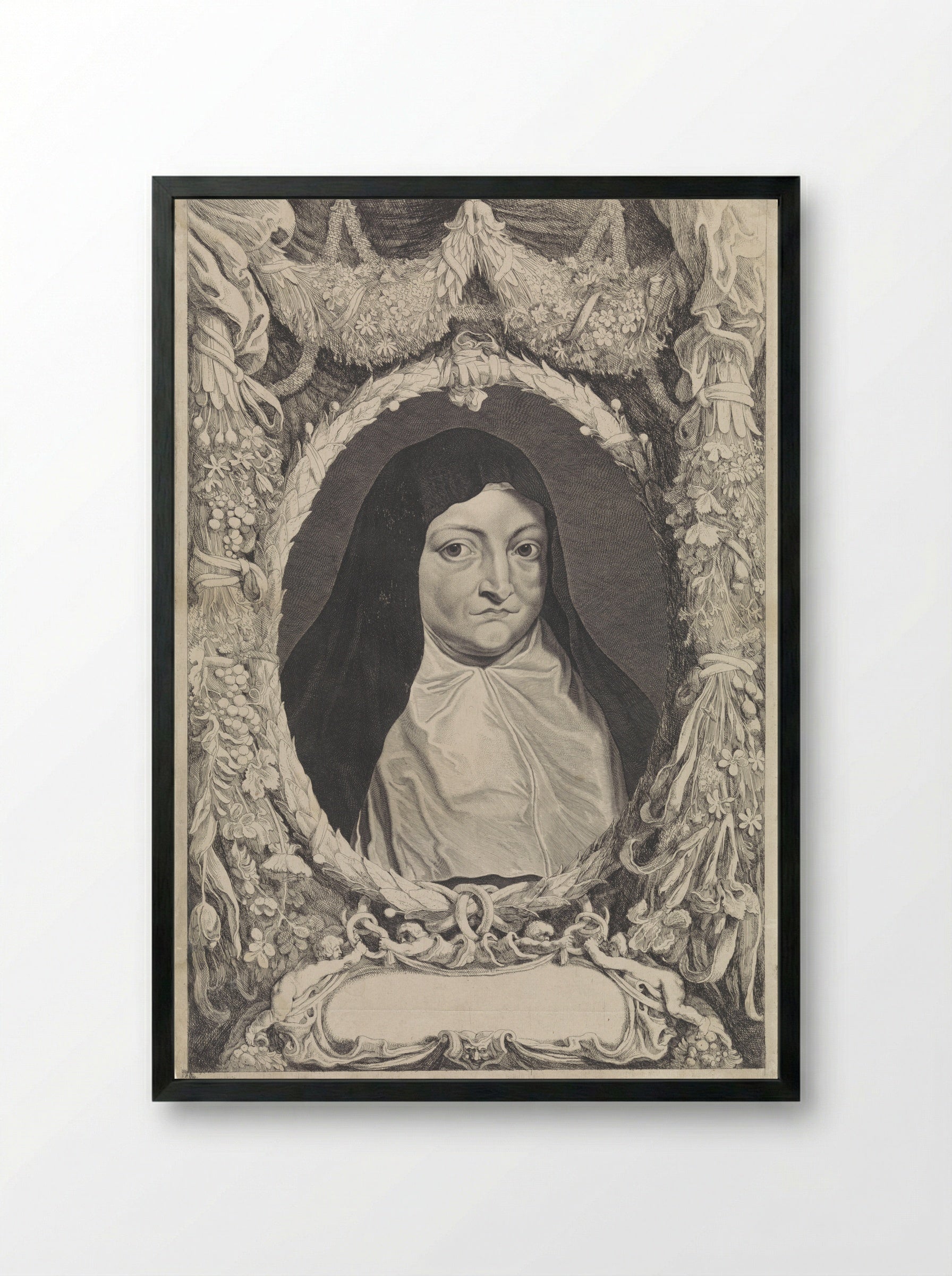Portrait of Isabella Clara Eugenia, Infanta of Spain - Pieter van Sompel - Framed Print Black
