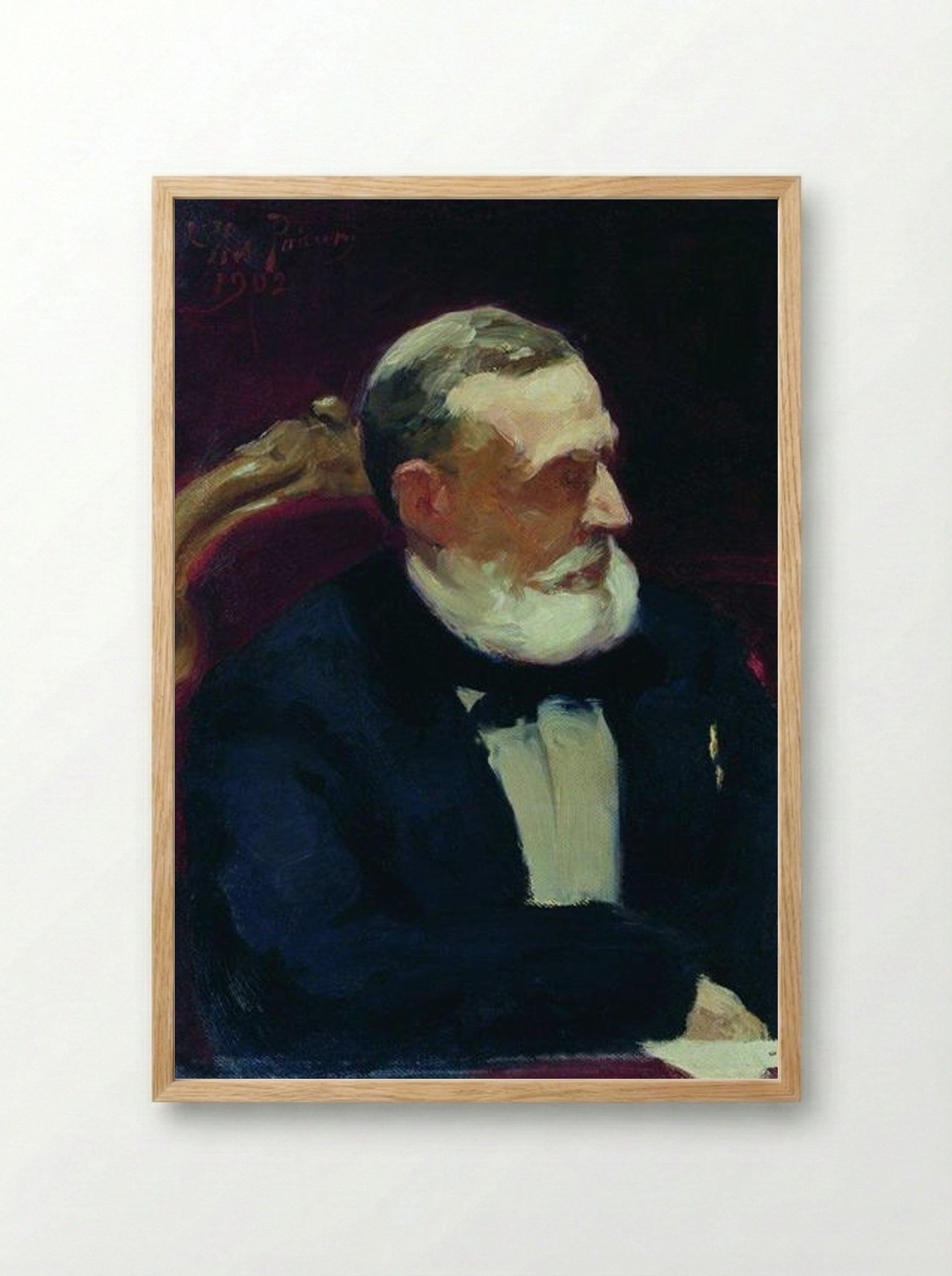 Portrait of Ivan Ivanovich Shamshin - Ilya Repin - Framed Print Wood