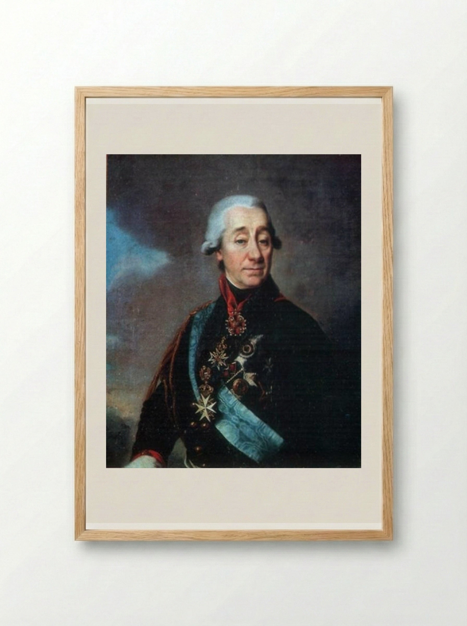 Portrait of Ivan Varfolomeevich Lamb - Dmitry Levitzky - Framed Print Wood