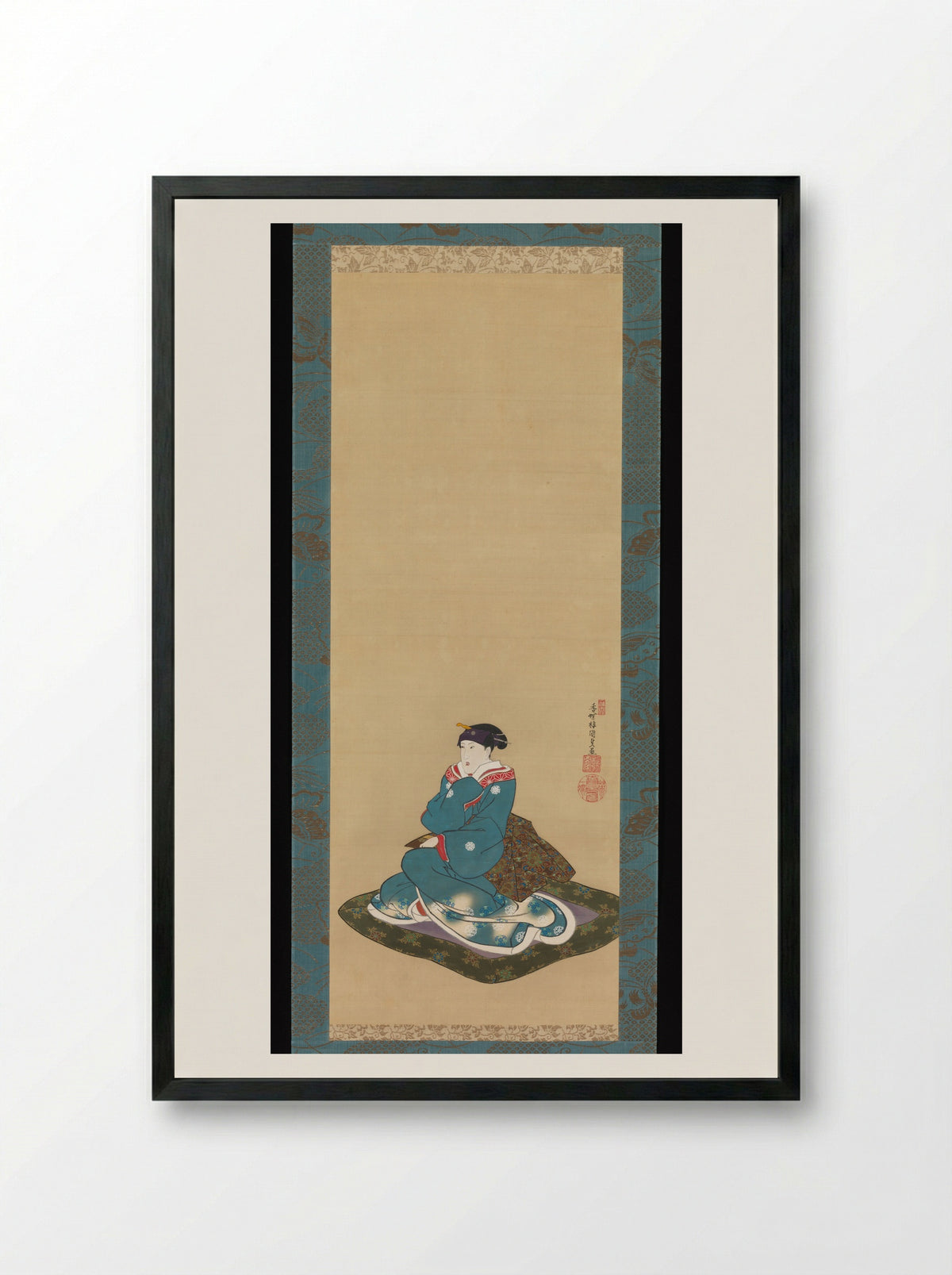 Portrait of Iwai Kumesaburō II - Utagawa Kunisada - Framed Print Black