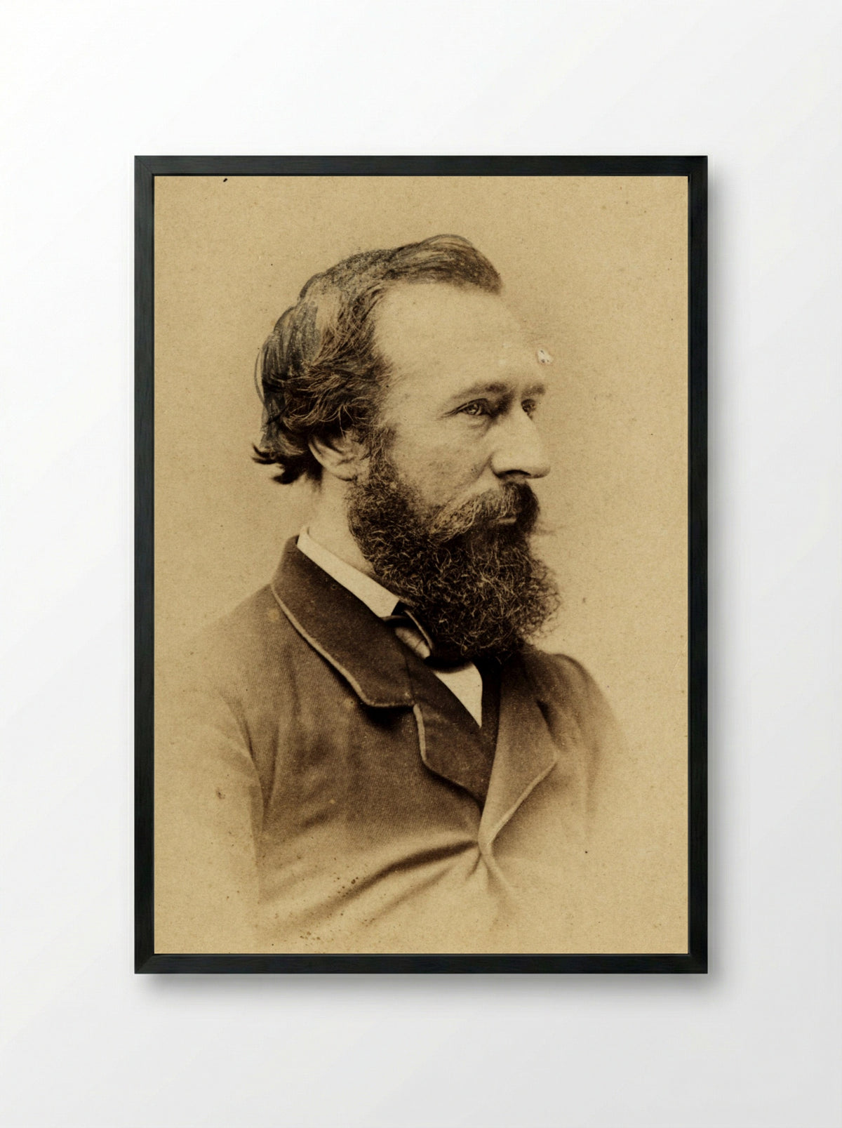 Portrait of J.J.P. Valeton - Johannes Hinderikus Egenberger - Framed Print Black