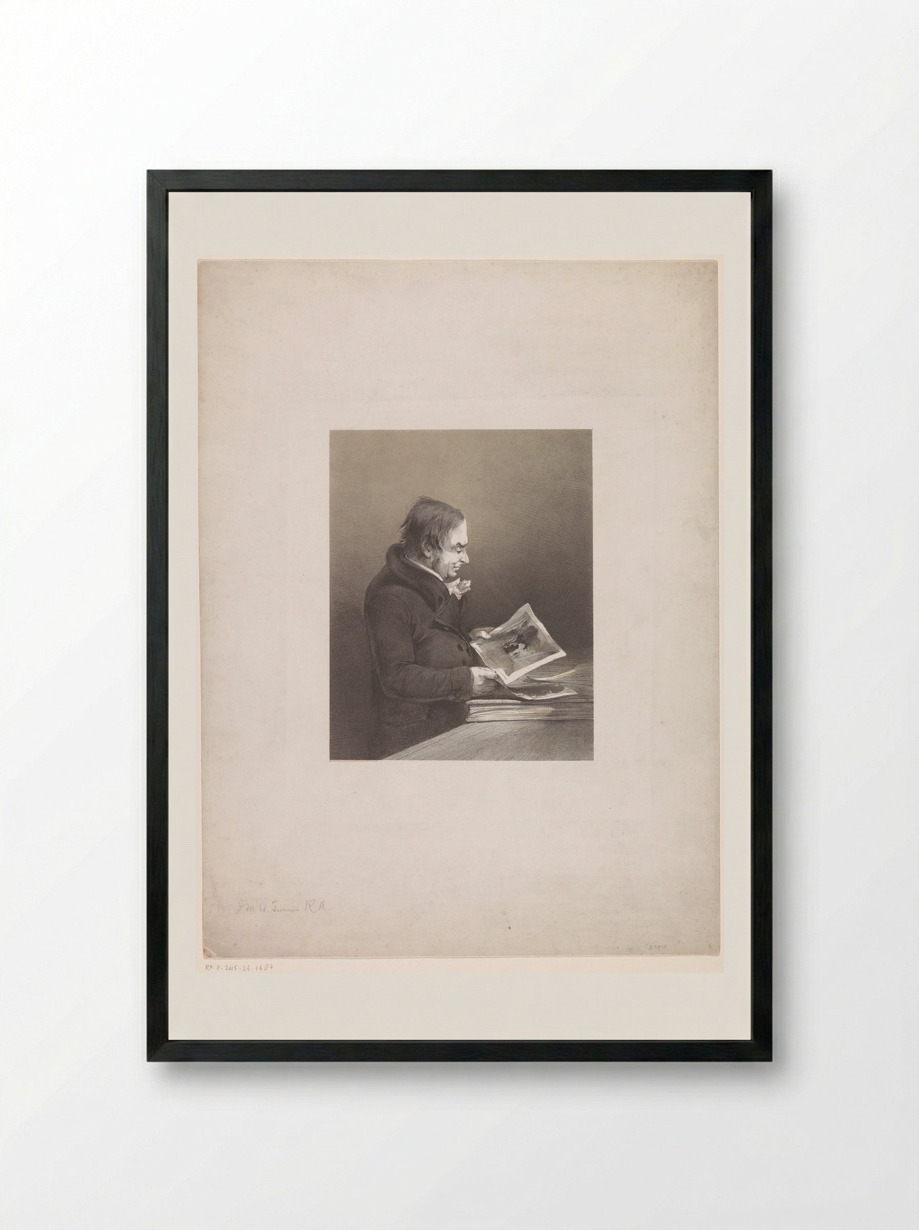 Portrait of J.M.W. Turner - Louis Haghe - Framed Print Black