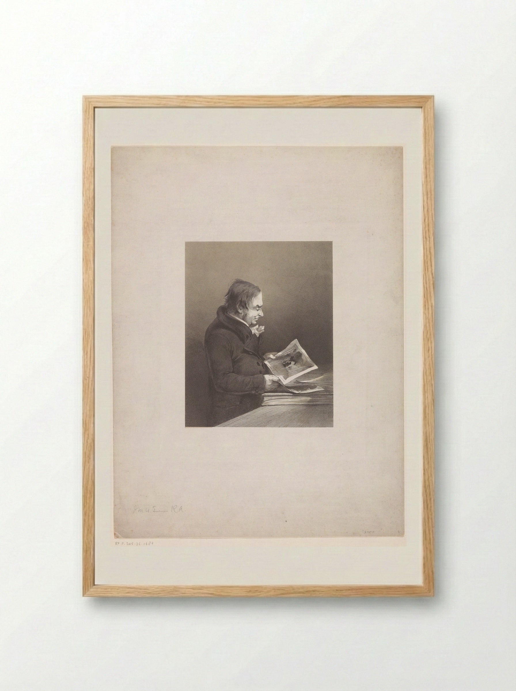 Portrait of J.M.W. Turner - Louis Haghe - Framed Print Wood