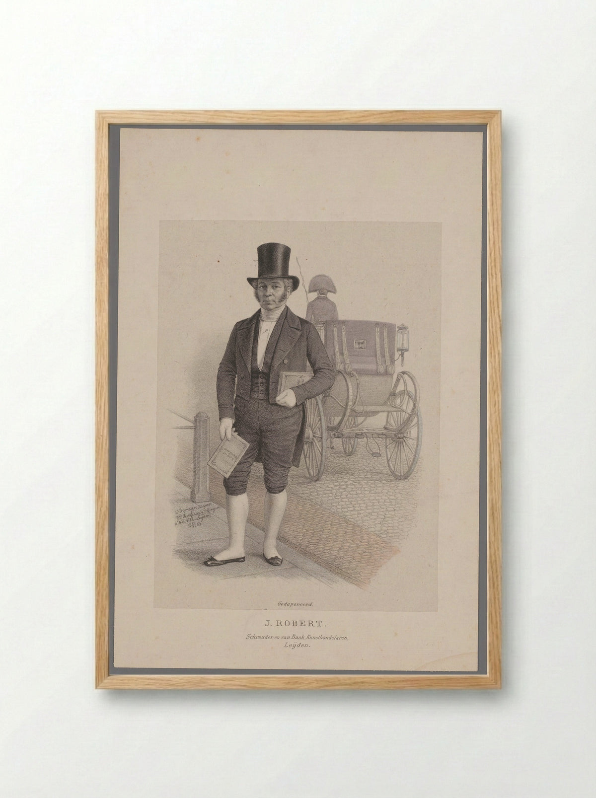 Portrait of J. Robert - Leendert Springer (I) - Framed Print Wood