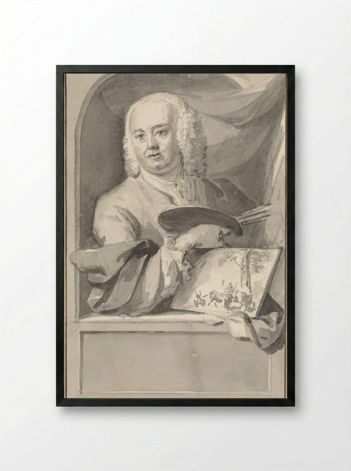Portrait of Jacob Appel - Jan van Gool - Framed Print Black