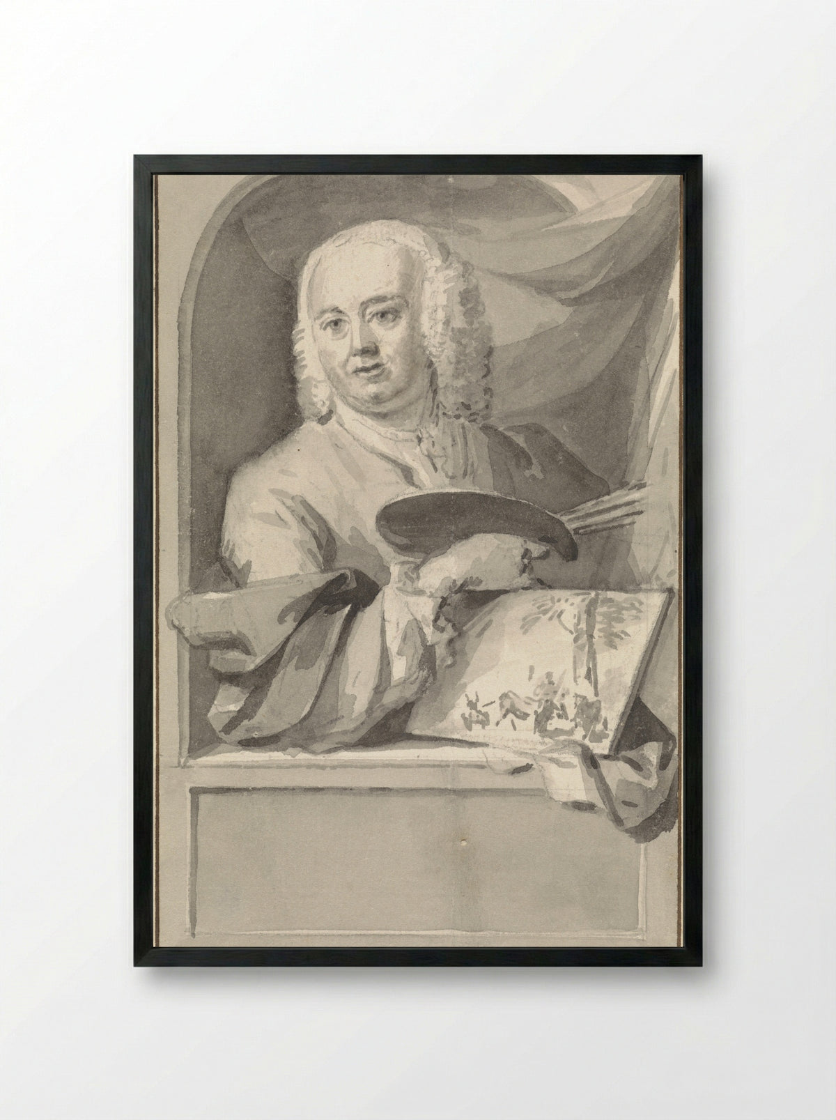 Portrait of Jacob Appel - Jan van Gool - Framed Print Black