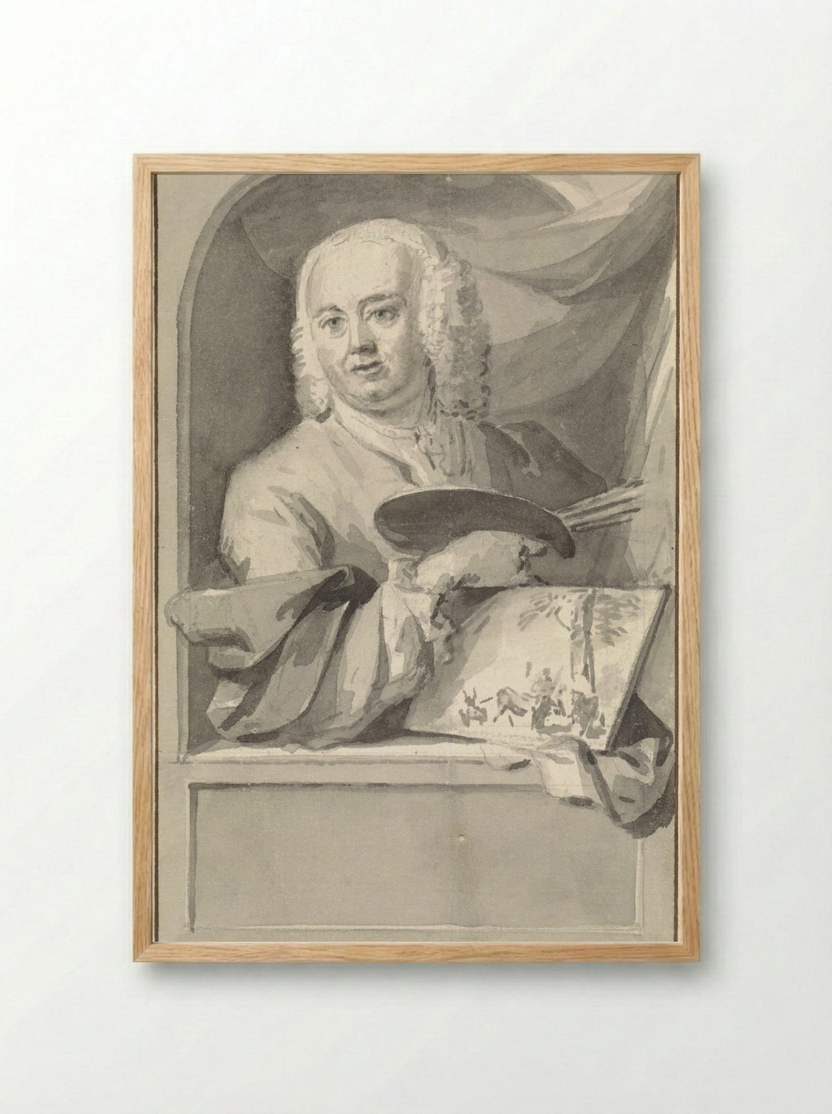Portrait of Jacob Appel - Jan van Gool - Framed Print Wood