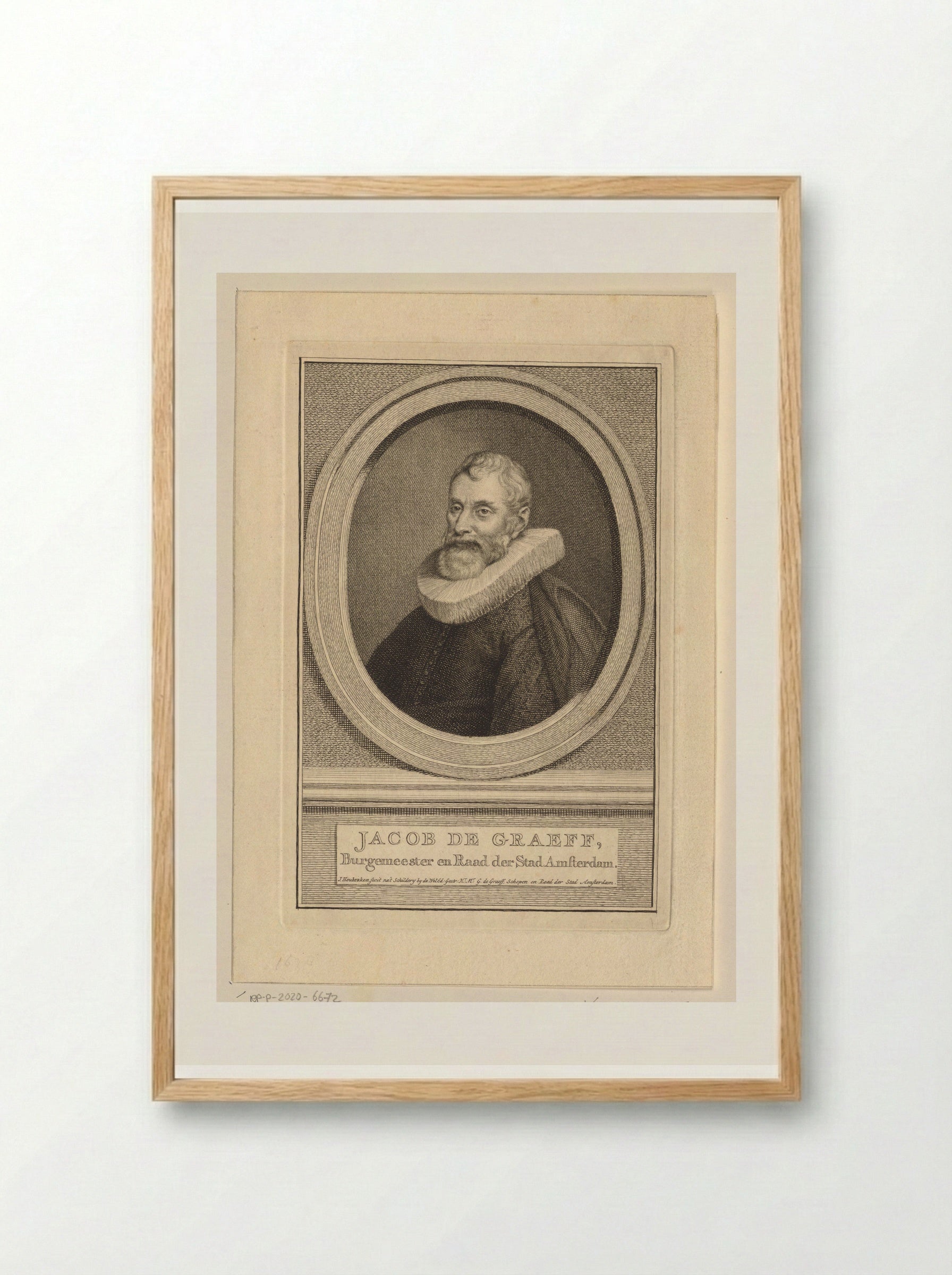 Portrait of Jacob Dirksz. de Graeff - Jacob Houbraken - Framed Print Wood