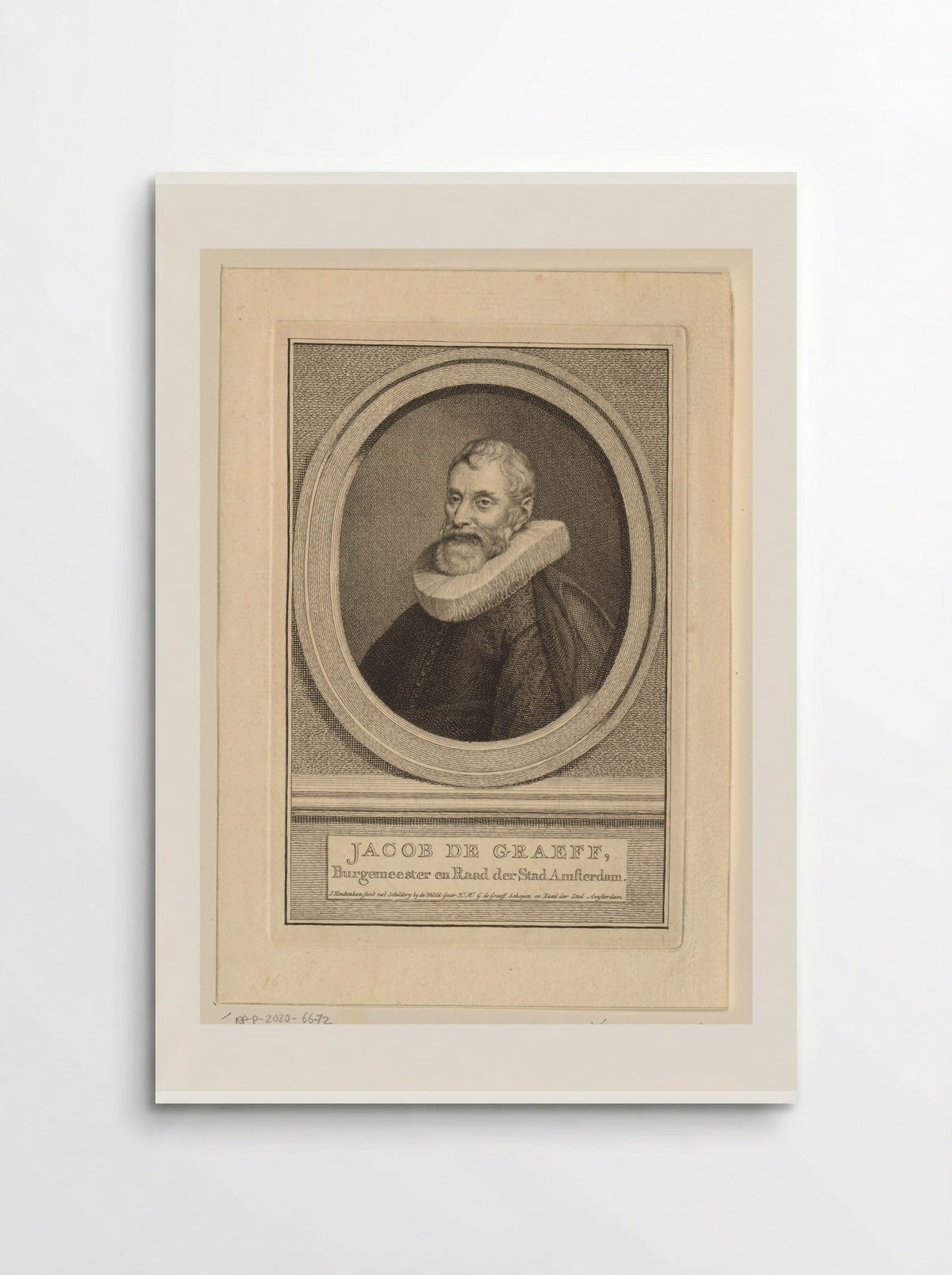 Portrait of Jacob Dirksz. de Graeff - Jacob Houbraken - Poster