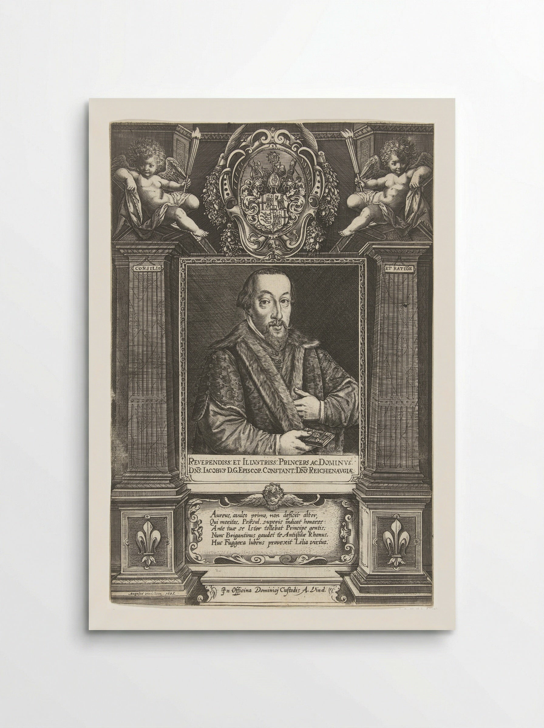Portrait of Jacob Fugger, Bishop of Constance - Dominicus Custos - Poster