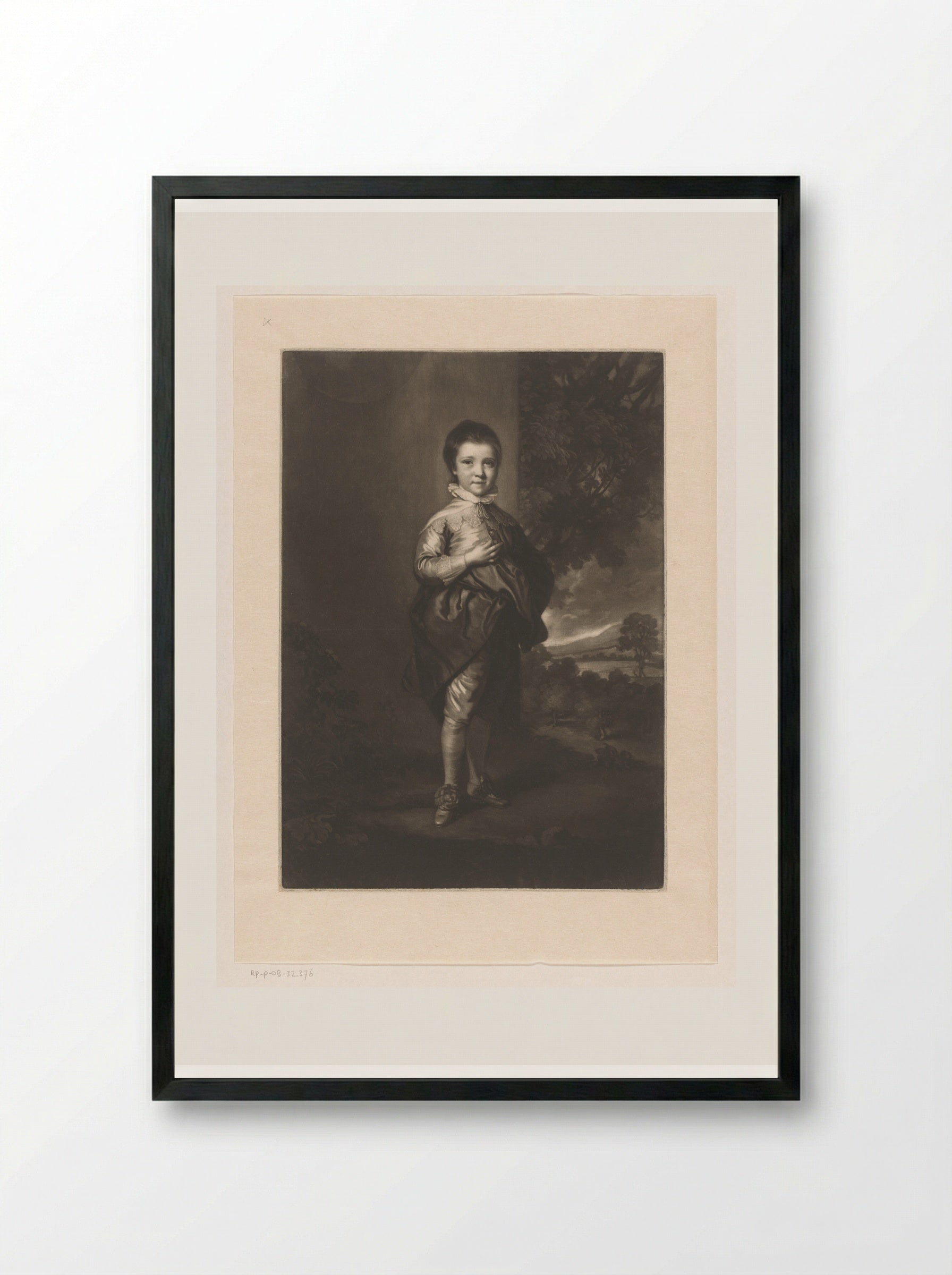 Portrait of Jacob Pleydell-Bouverie - James McArdell - Framed Print Black