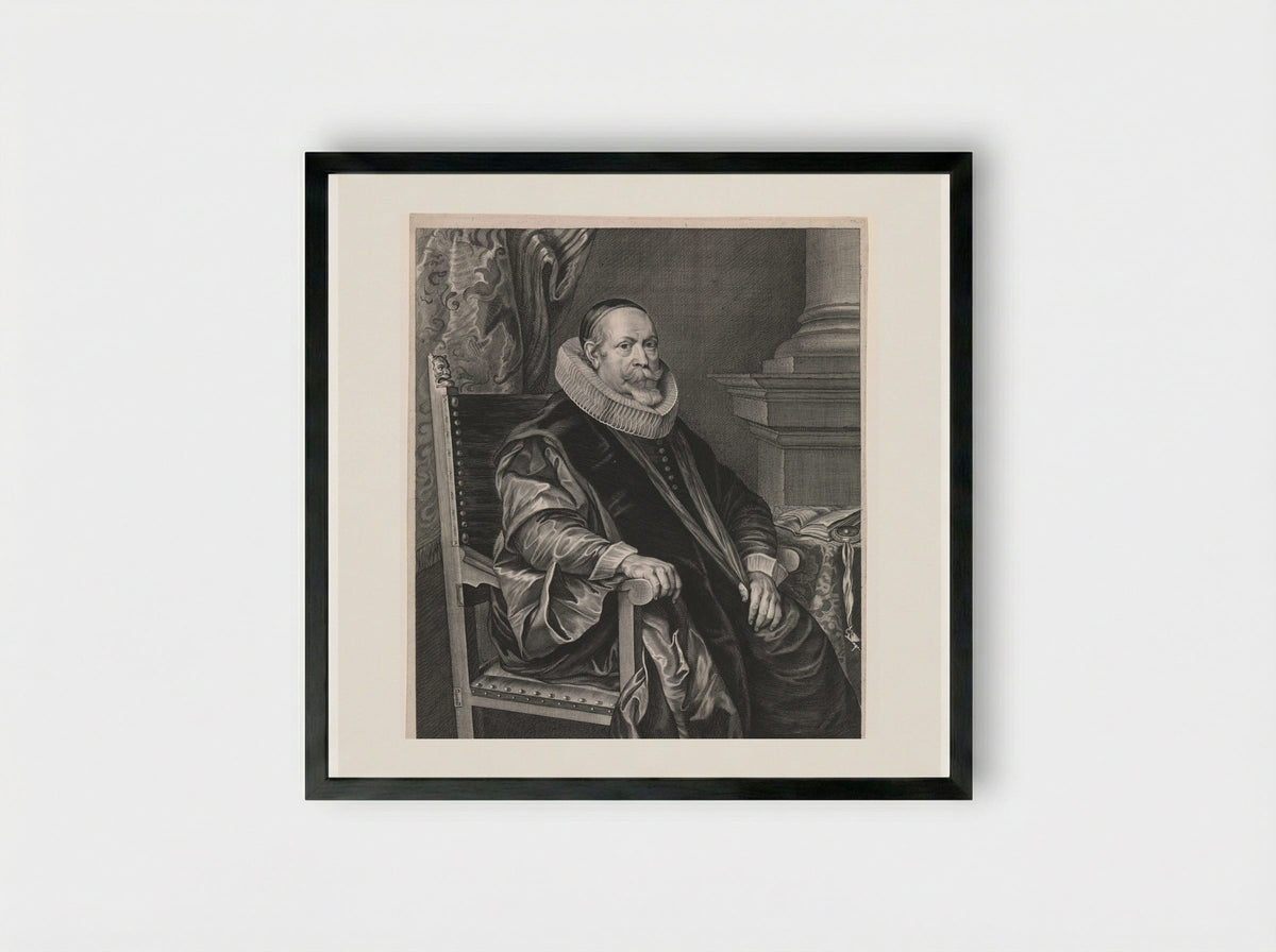 Portrait of Jacob Roelants - Paulus Pontius - Framed Print Black