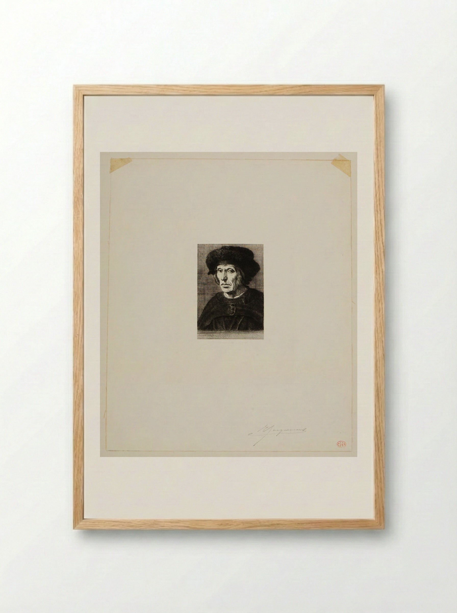 Portrait of Jacob van Vien - Jules Ferdinand Jacquemart - Framed Print Wood