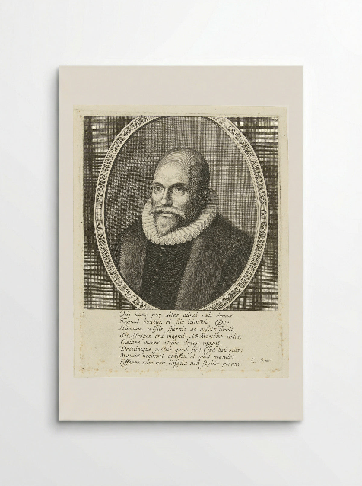 Portrait of Jacobus Arminius at Age 49 - Cornelis Koning - Poster
