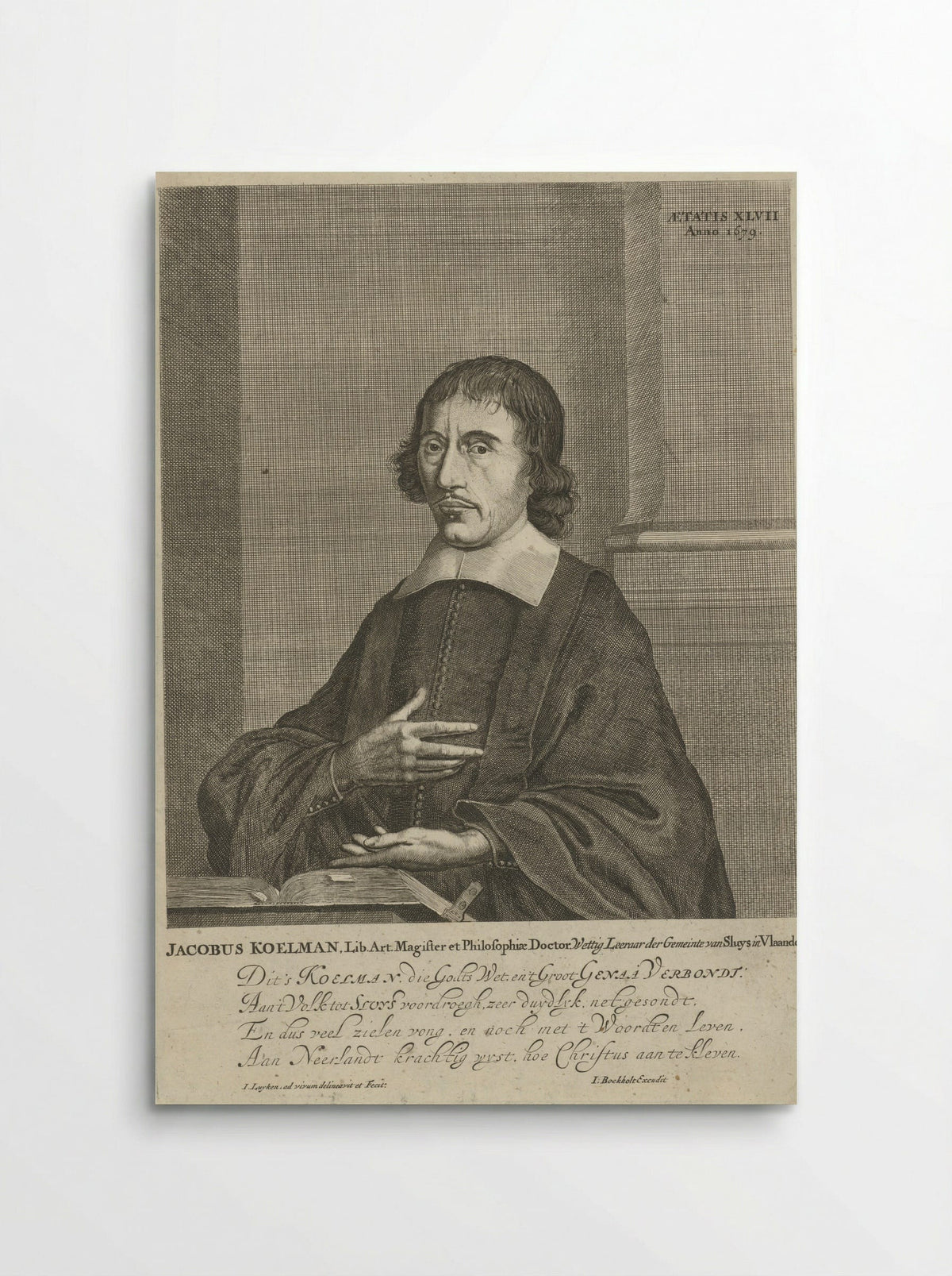 Portrait of Jacobus Koelman - Jan Luyken - Poster