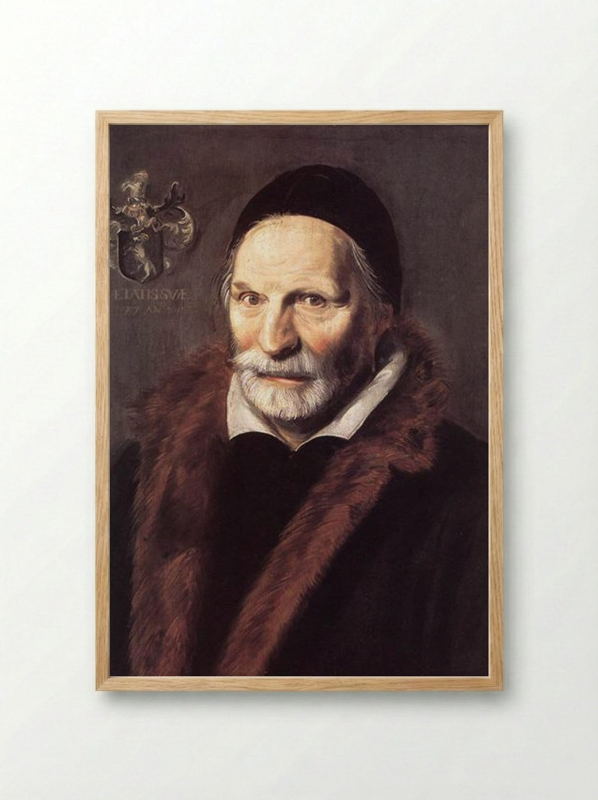 Portrait of Jacobus Zaffius - Frans Hals - Framed Print Wood