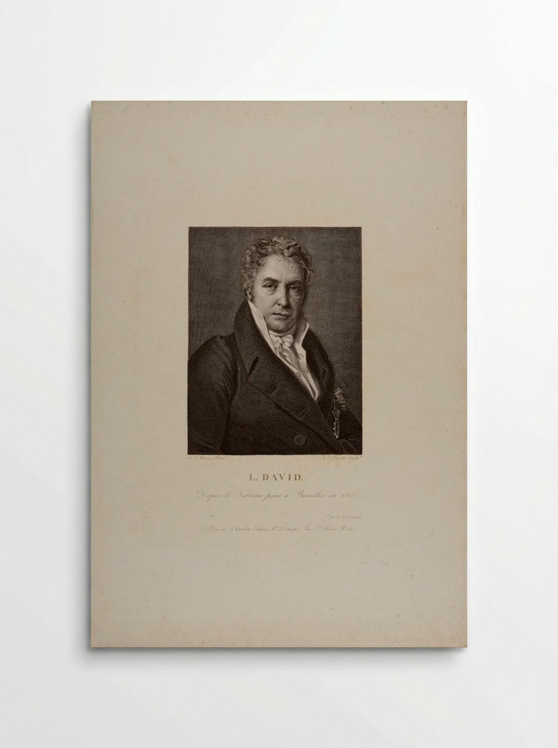 Portrait of Jacques-Louis David - Jean Louis Potrelle - Poster