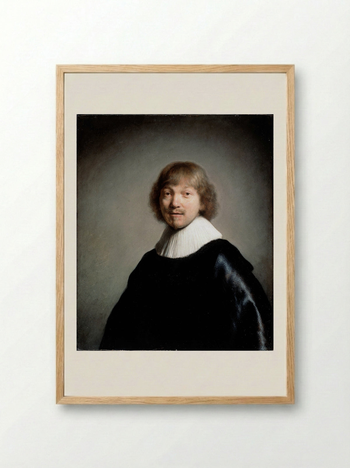 Portrait of Jacques de Gheyn III - Rembrandt van Rijn - Framed Print Wood