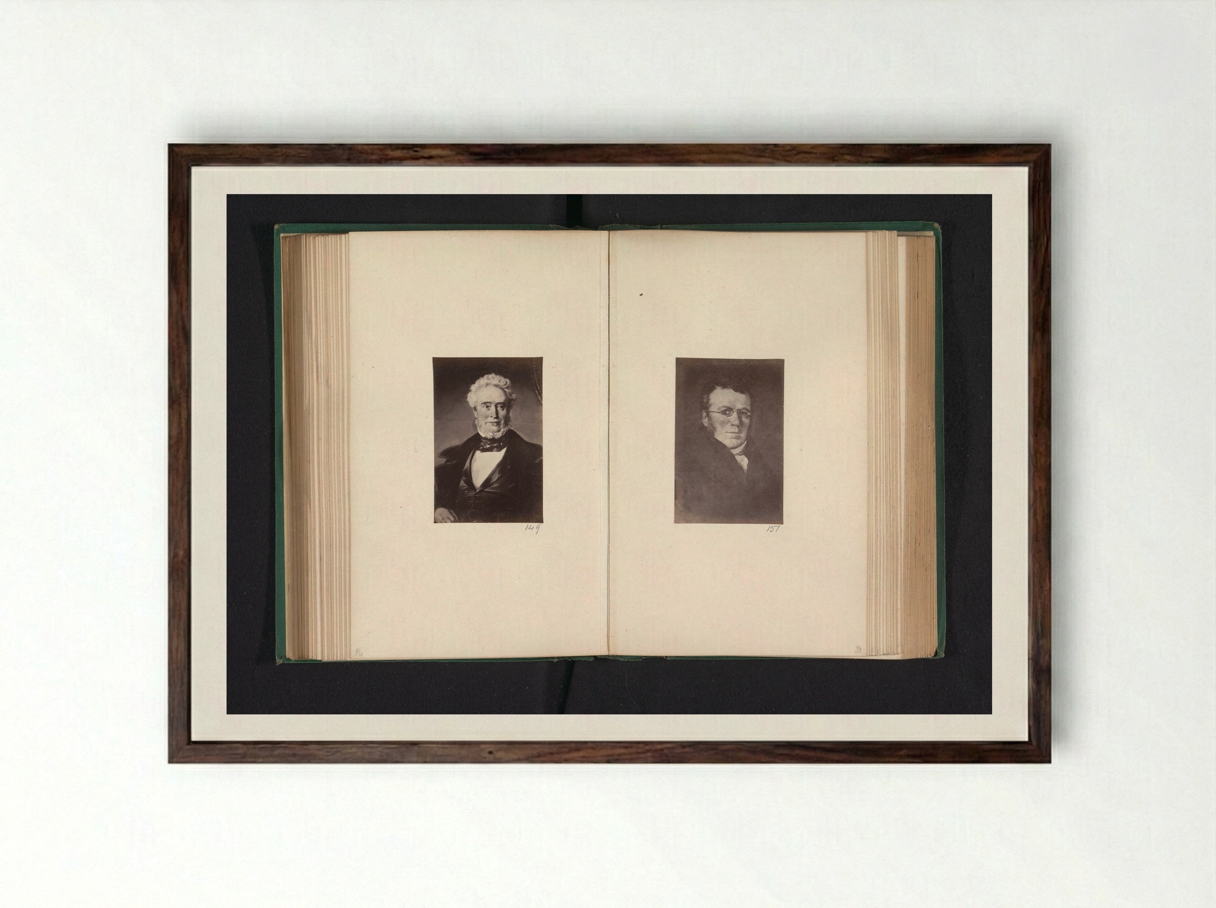 Portrait of James Buchanan - Thomas Annan - Framed Print Dark Wood