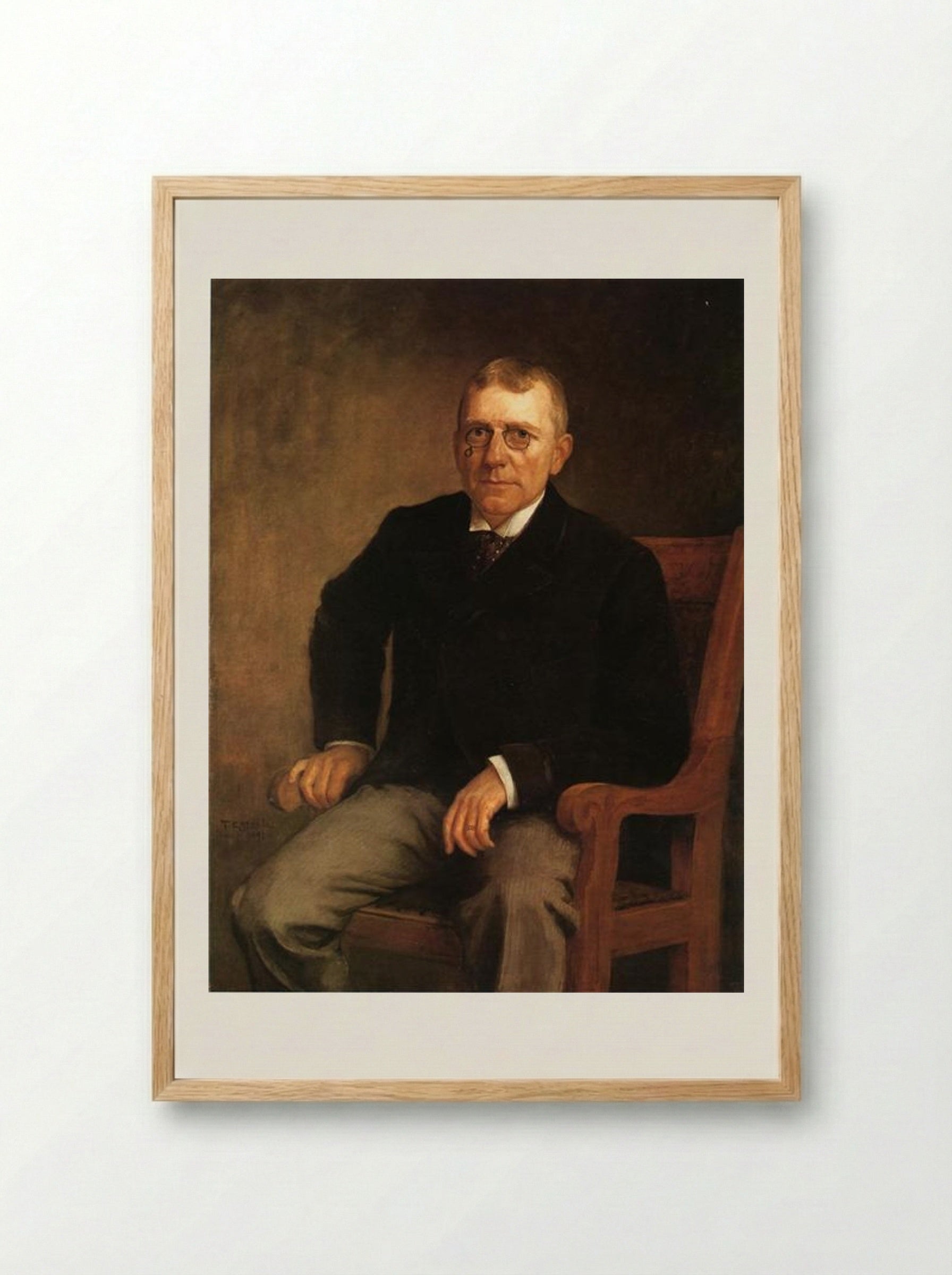 Portrait of James Whitcomb Riley - T. C. Steele - Framed Print Wood