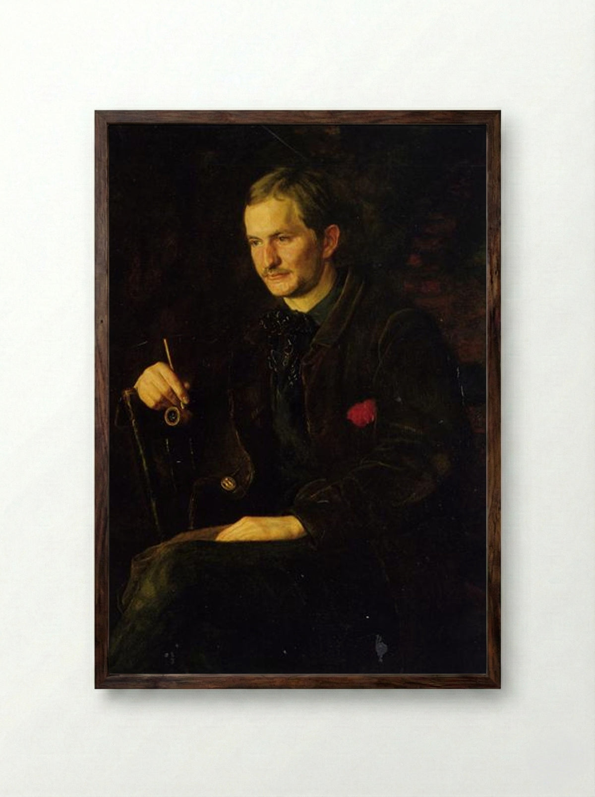 Portrait of James Wright - Thomas Eakins - Framed Print Dark Wood