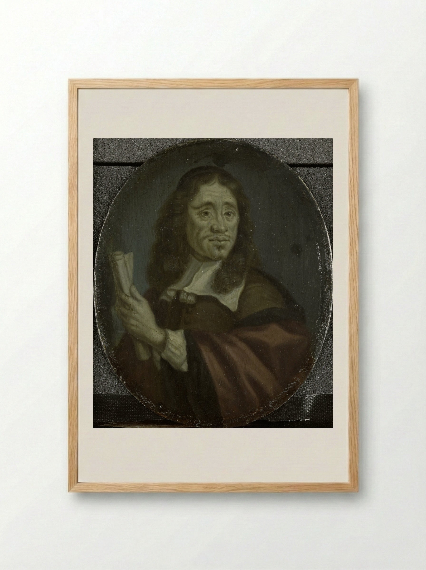 Portrait of Jan Vos - Arnoud van Halen - Framed Print Wood