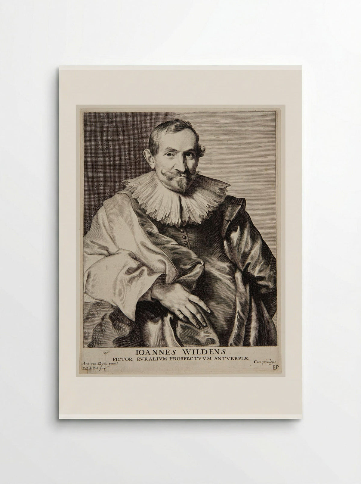 Portrait of Jan Wildens - Paulus Pontius - Poster